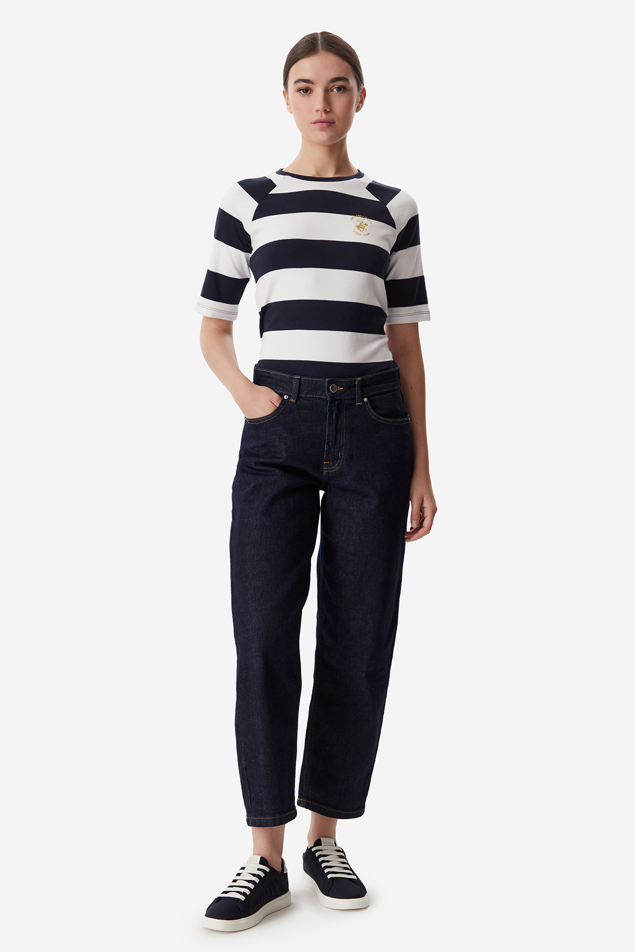 T-shirt BEVERLY HILLS POLO CLUB BR225-WTS012-30 Granatowy