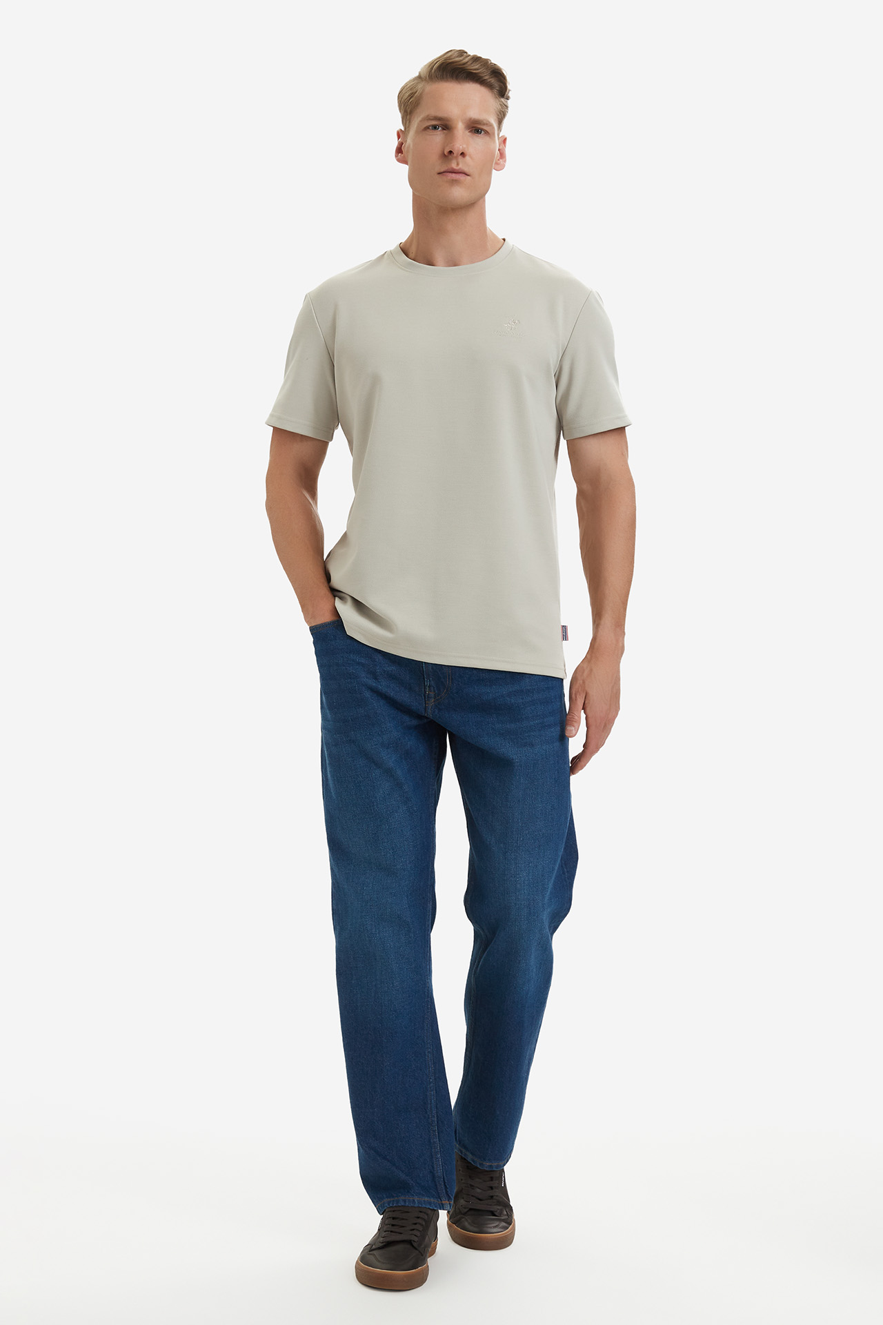 T-shirt BEVERLY HILLS POLO CLUB BR225-MTS011-13 Beżowy
