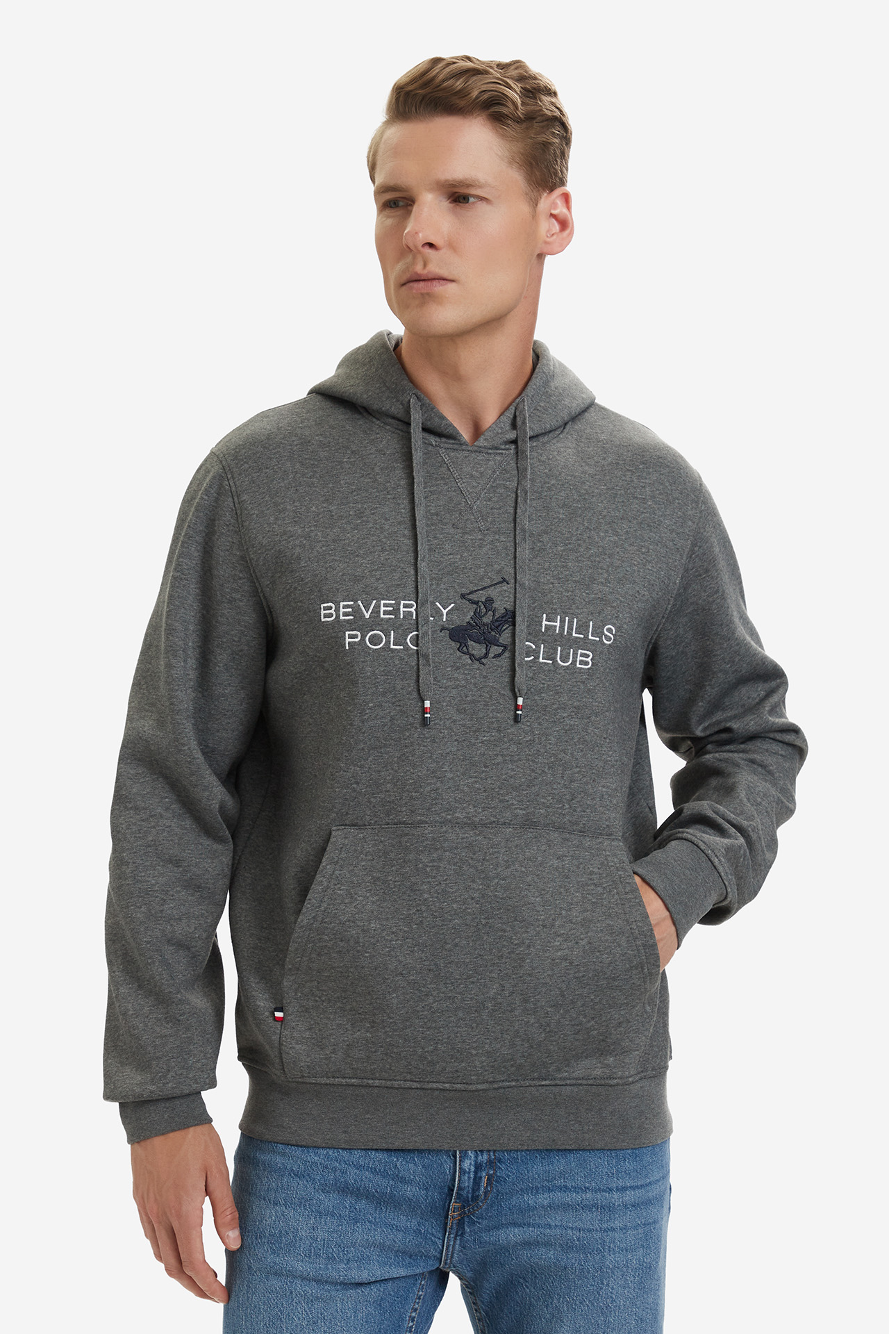 Bluza BEVERLY HILLS POLO CLUB P-FW26M-F1450 Szary ciemny