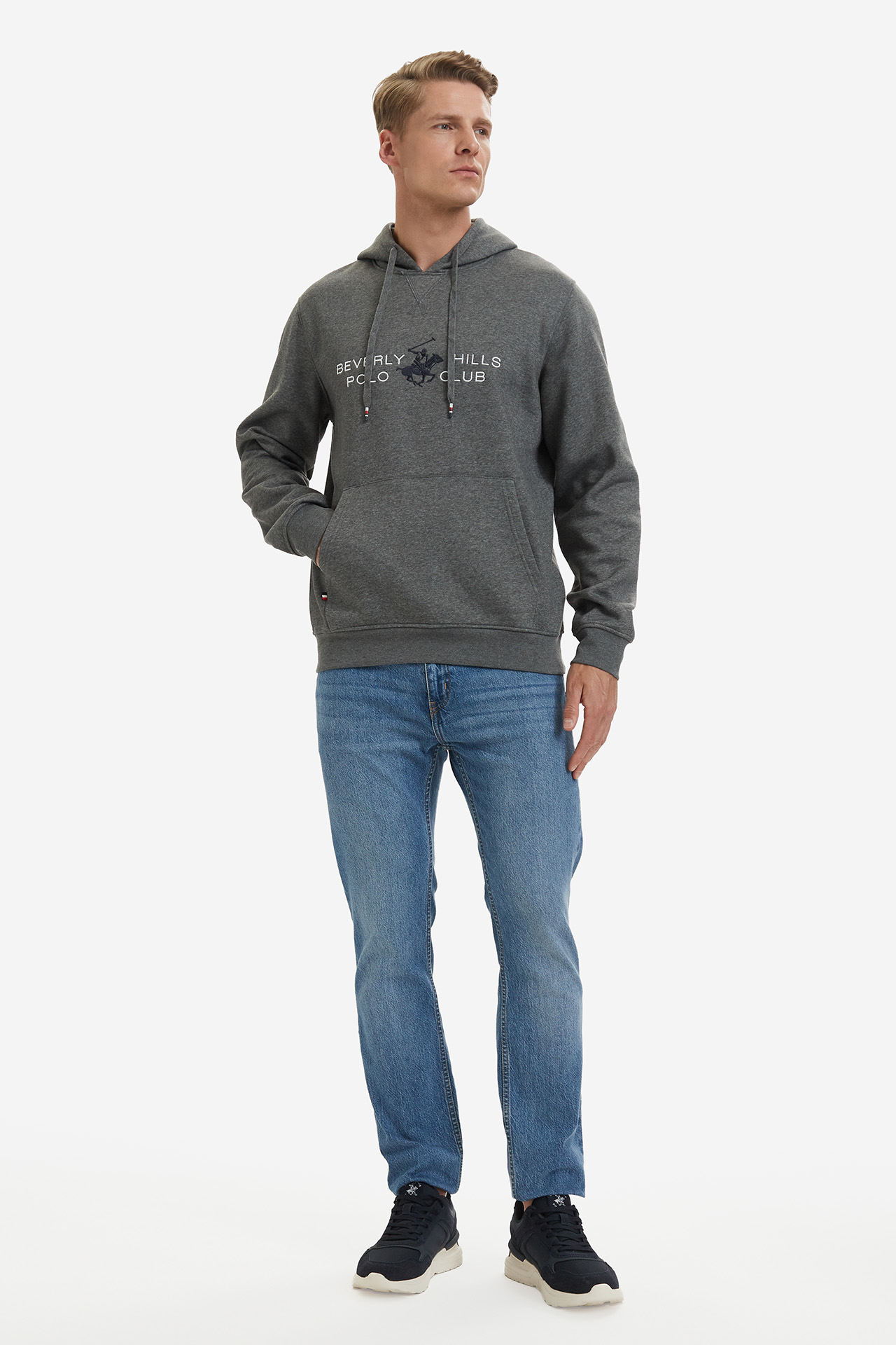Bluza BEVERLY HILLS POLO CLUB P-FW26M-F1450 Szary ciemny