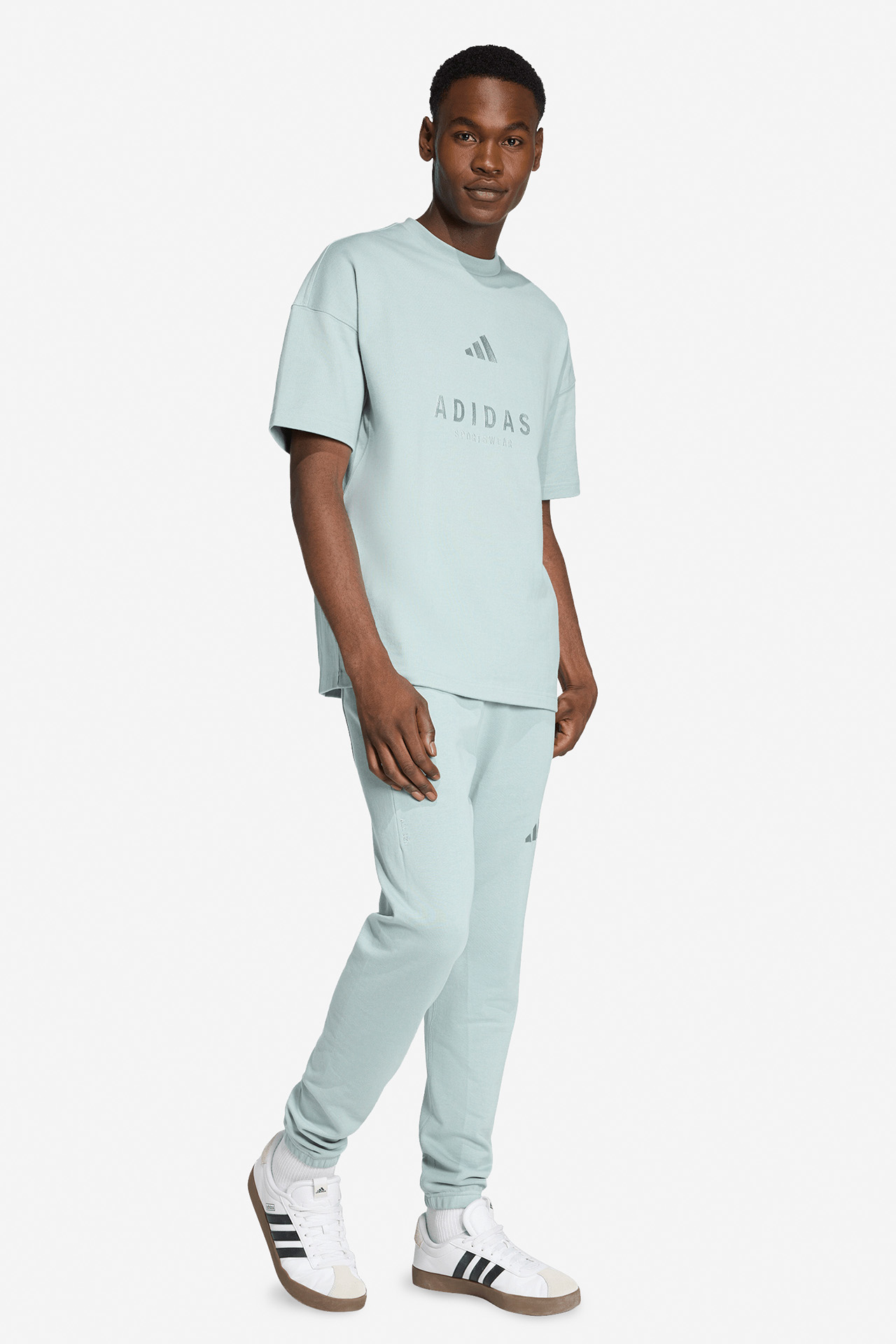 T-shirt adidas KC4656 Turkusowy