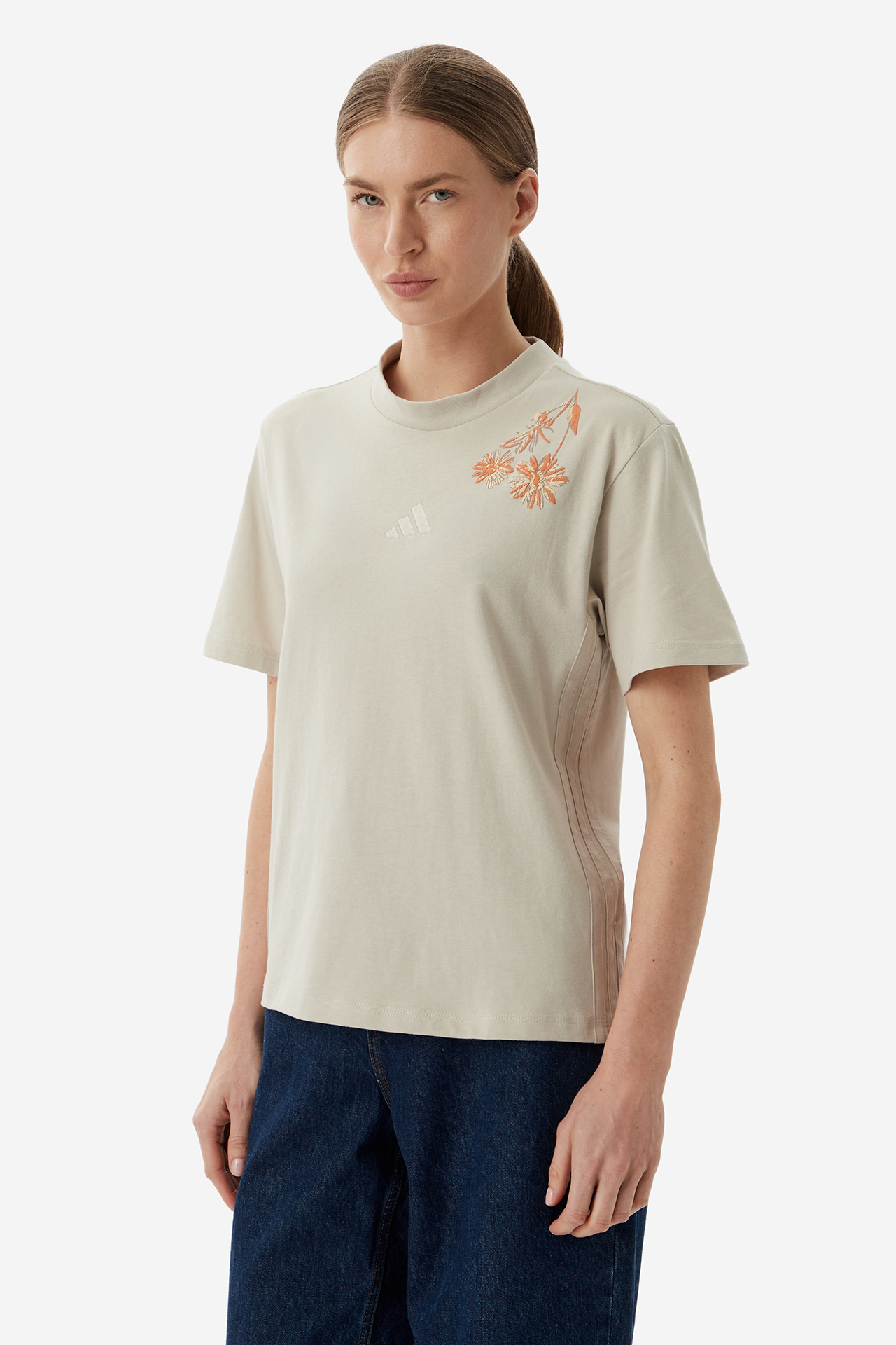 T-shirt adidas KF0078 Beżowy