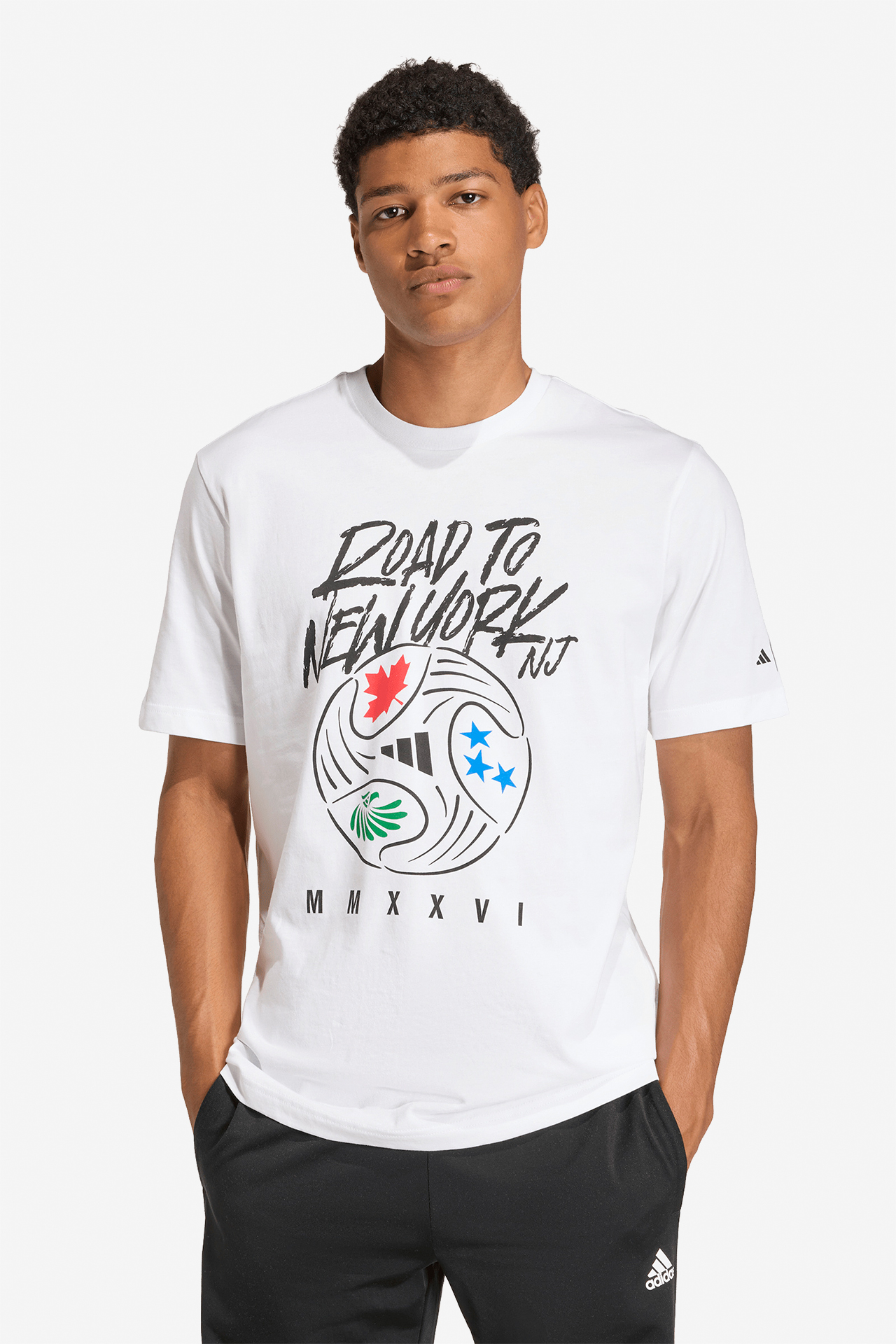 T-shirt adidas KB2535 Biały