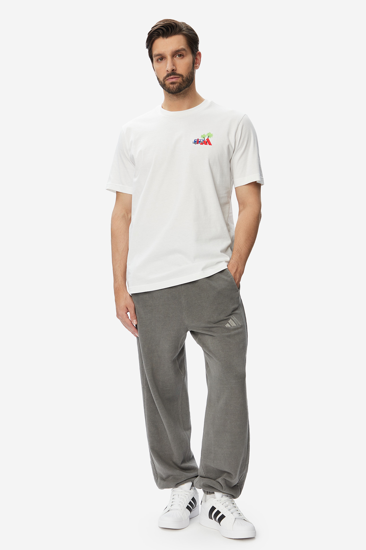 Spodnie adidas JL6524 Szary ciemny