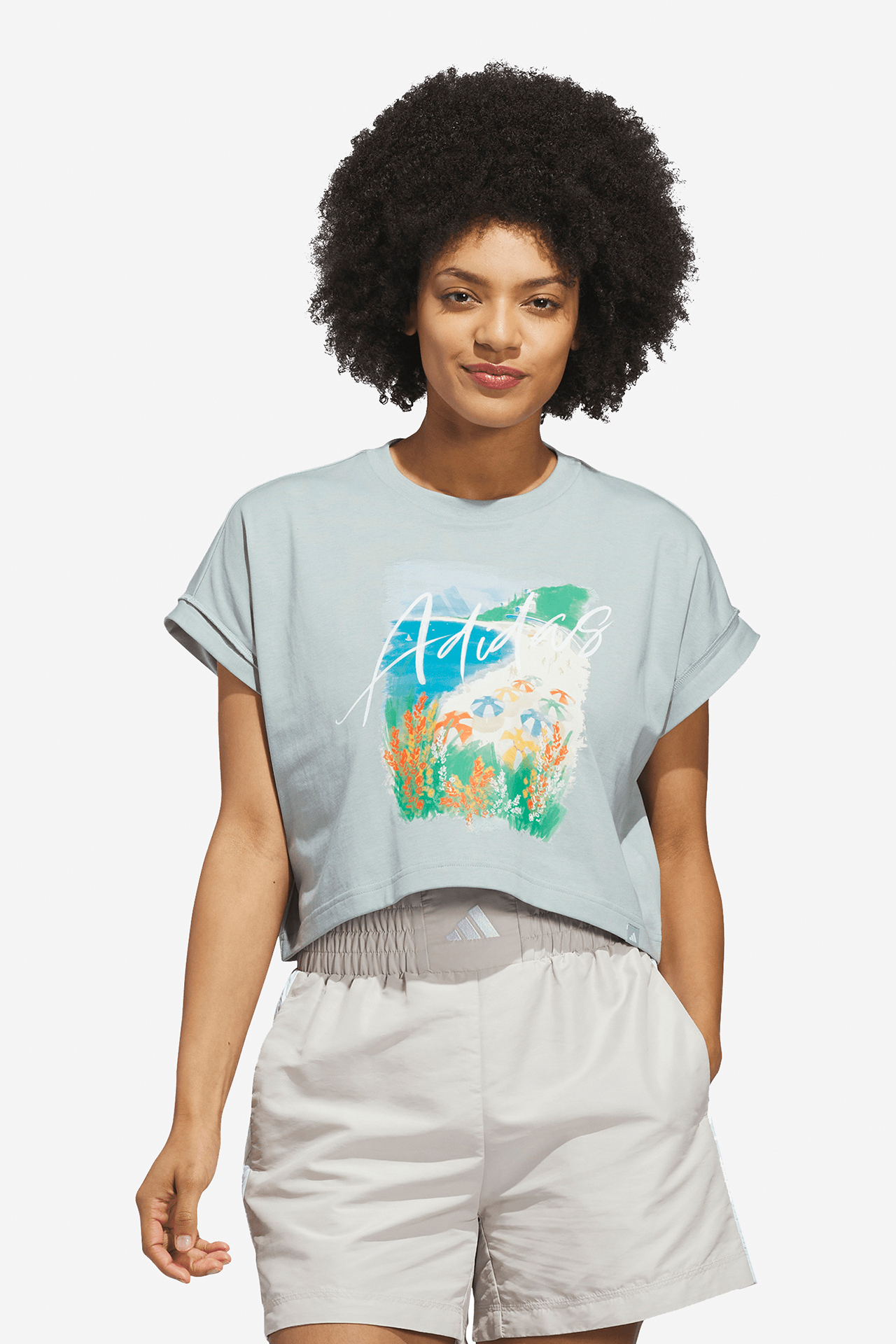 T-shirt adidas KB2461 Niebieski