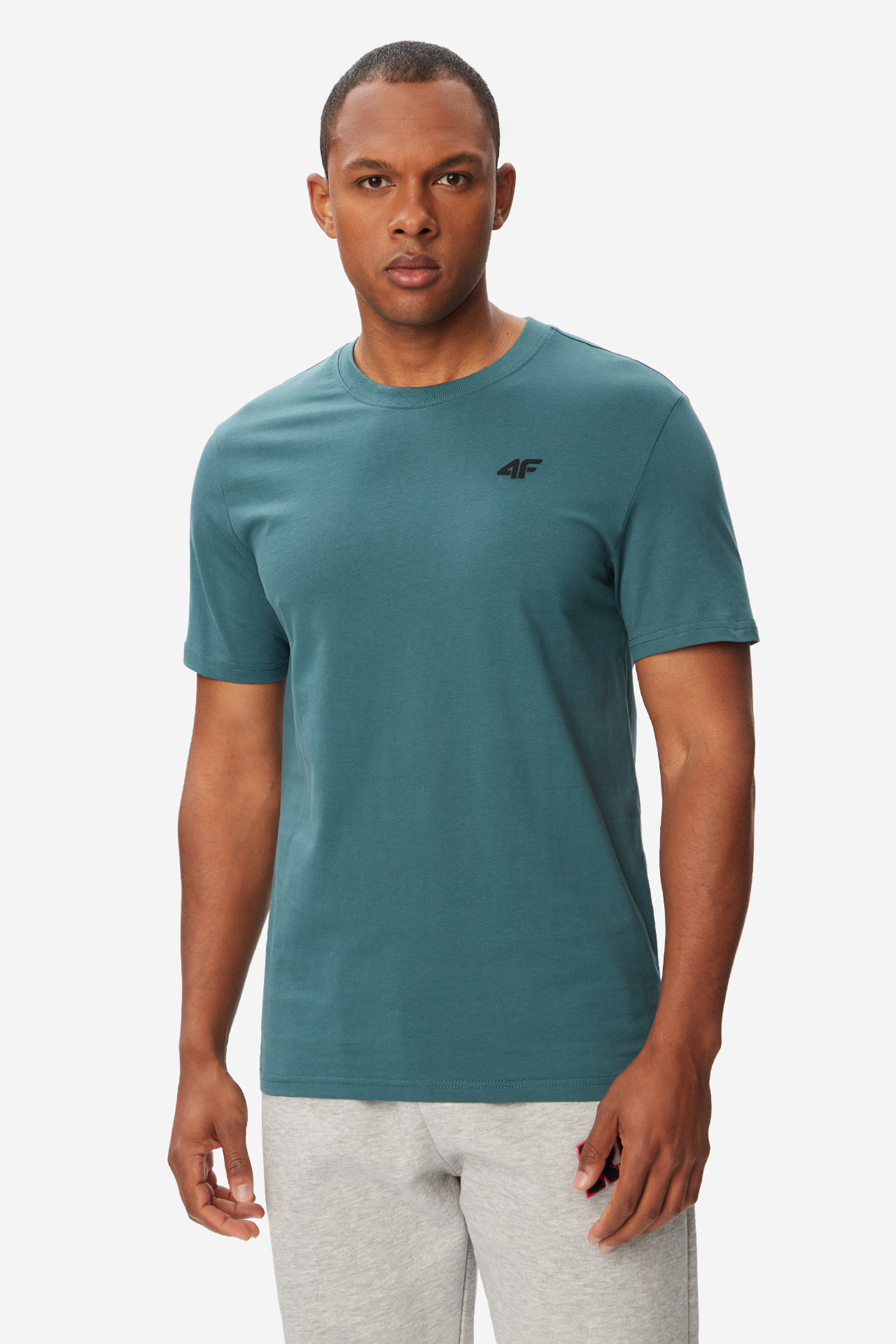 T-shirt 4F 4FWSS26TTSHM2669-46S Turkusowy