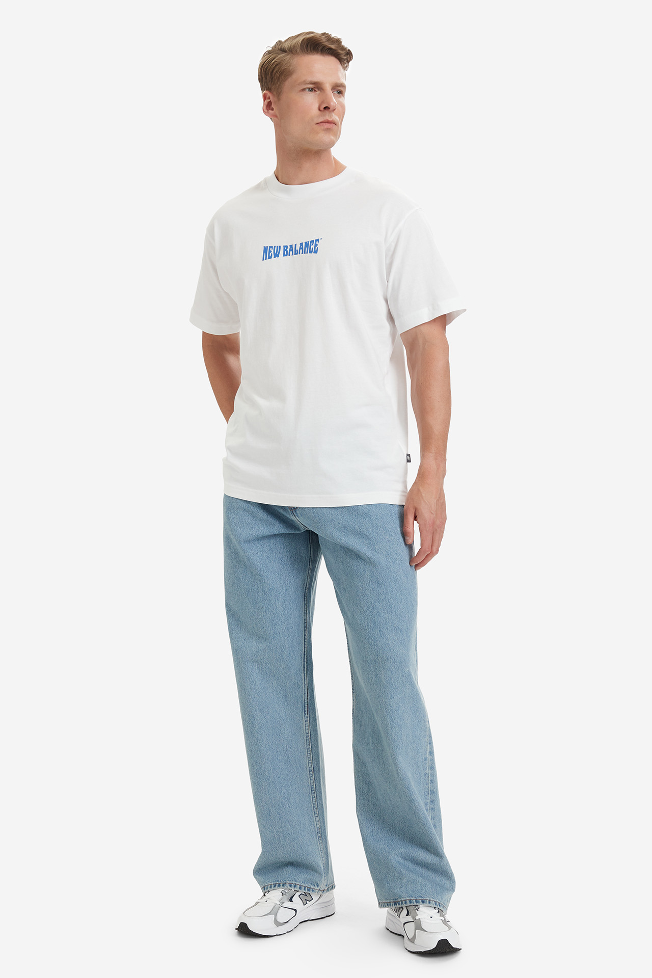 T-shirt NEW BALANCE MT61B2STWT Biały