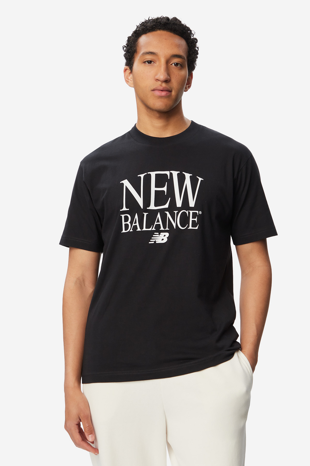 T-shirt NEW BALANCE MT61X6EQBK Czarny