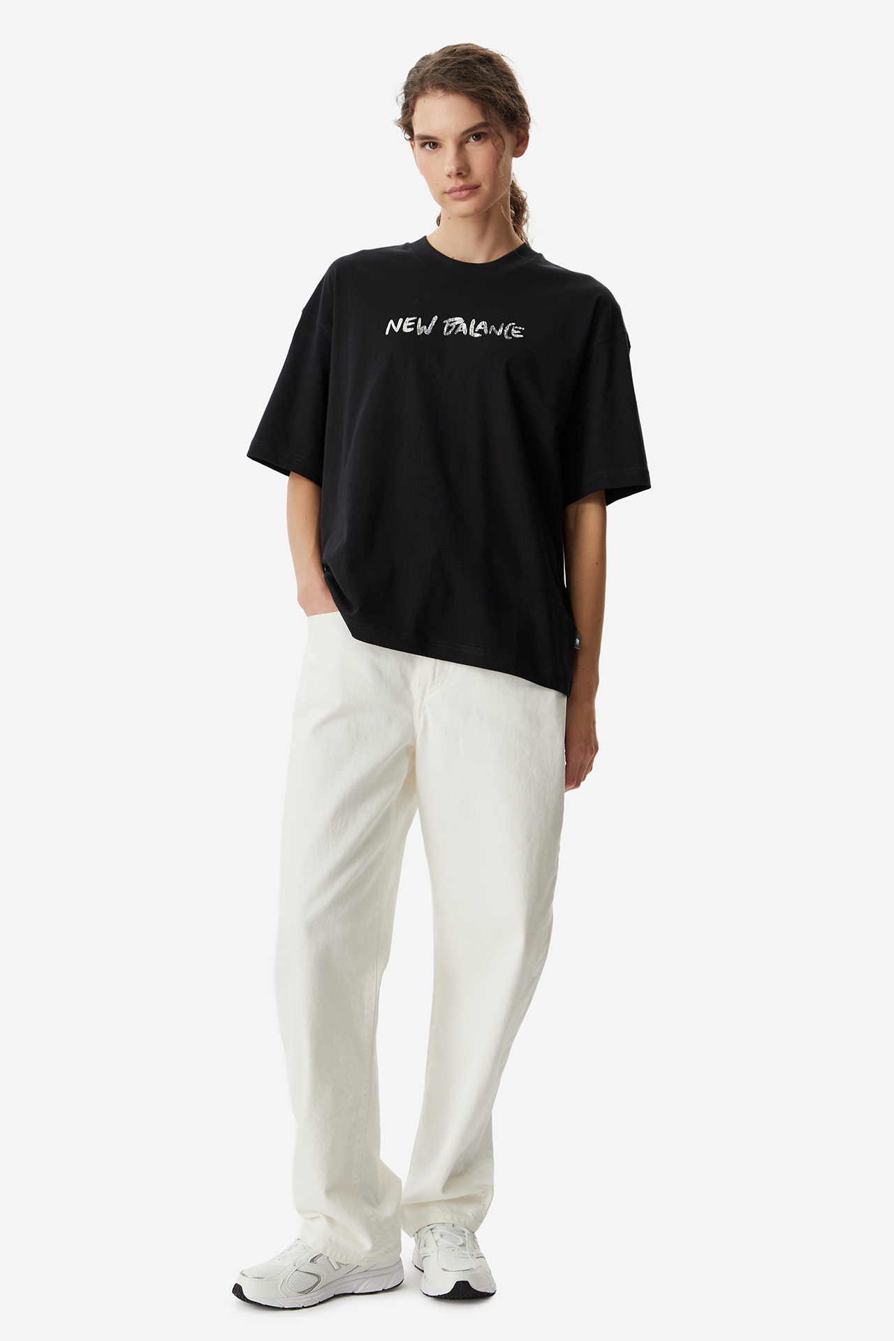 T-shirt NEW BALANCE WT61M1JBBK Czarny