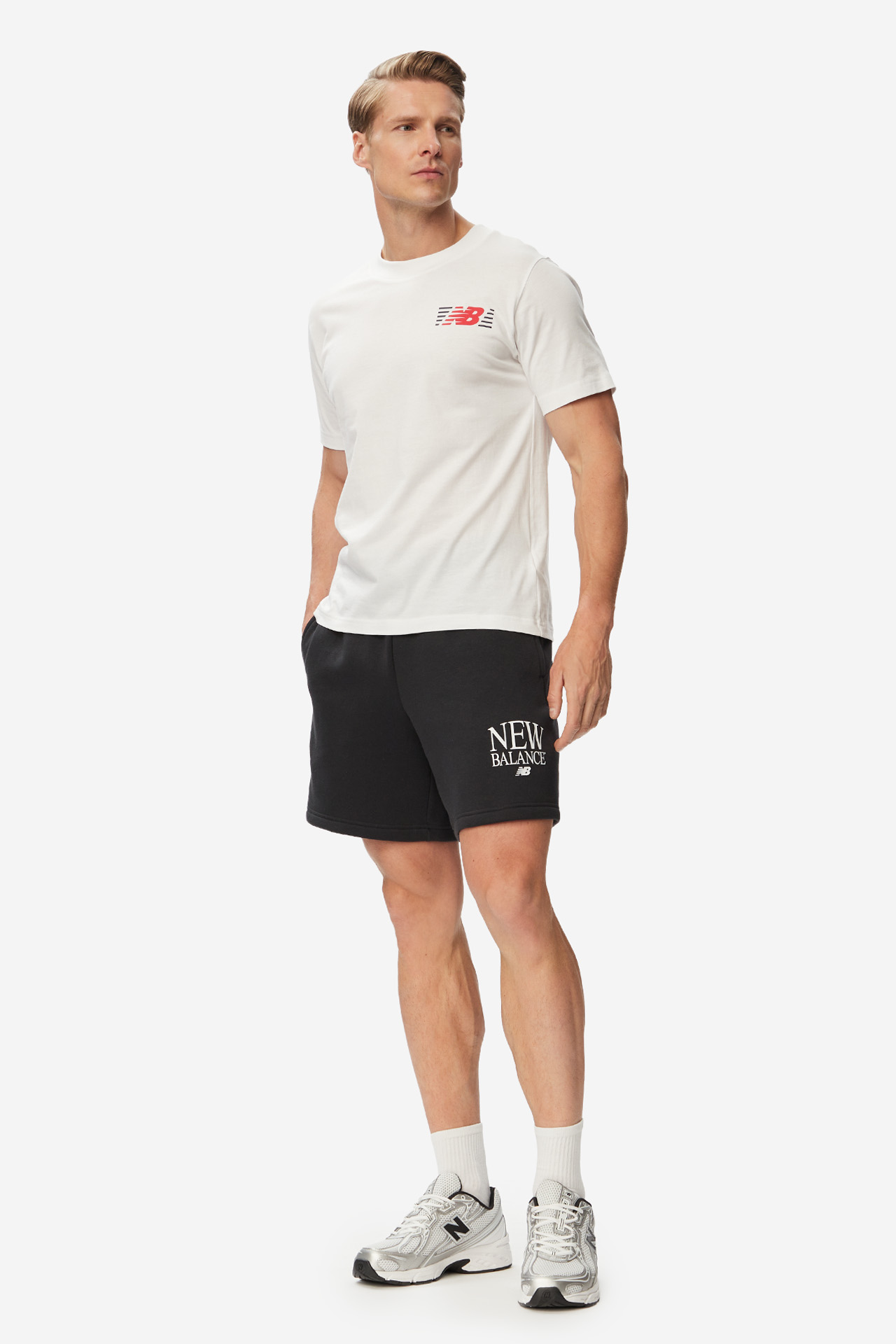 T-shirt NEW BALANCE MT6179UMWT Biały