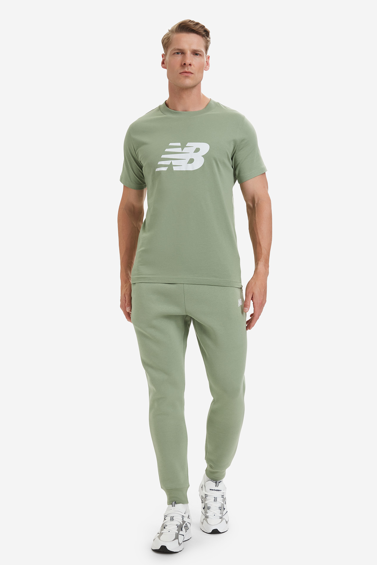 Spodnie NEW BALANCE MP43904AAR Zielony jasny