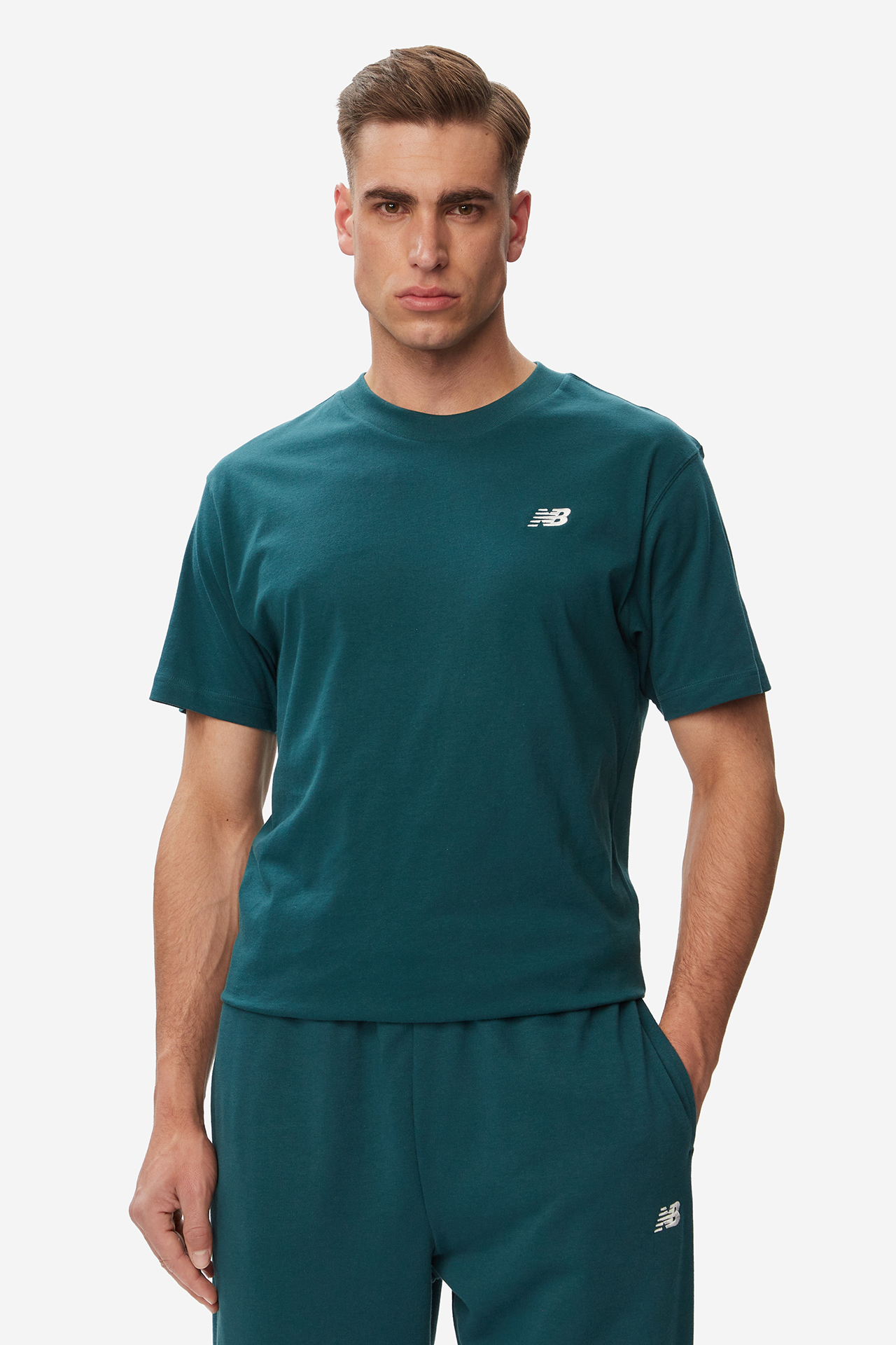 T-shirt NEW BALANCE MT41509AAV Zielony ciemny