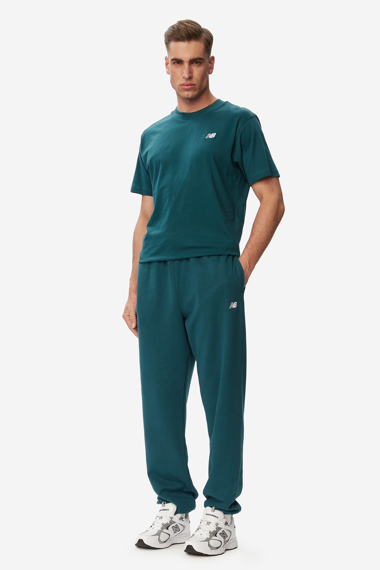 T-shirt NEW BALANCE MT41509AAV Zielony ciemny