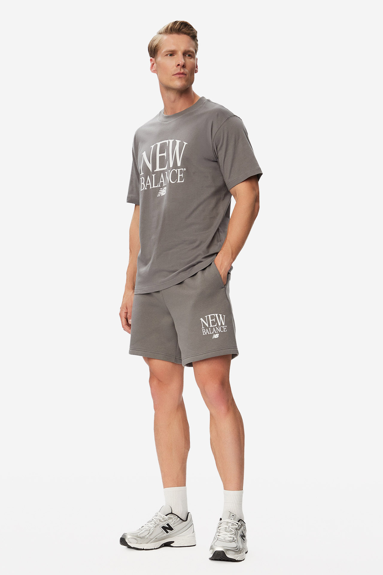 Spodenki męskie NEW BALANCE MB61E3QOCAS Szary
