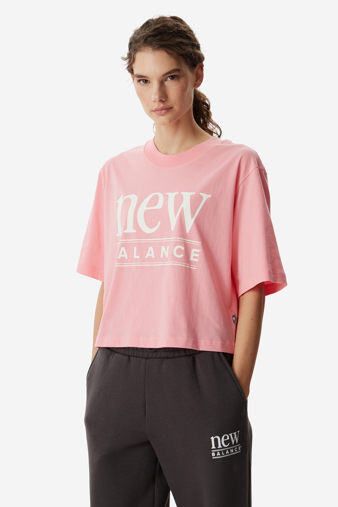 T-shirt NEW BALANCE WT61V5OPAA6 Różowy