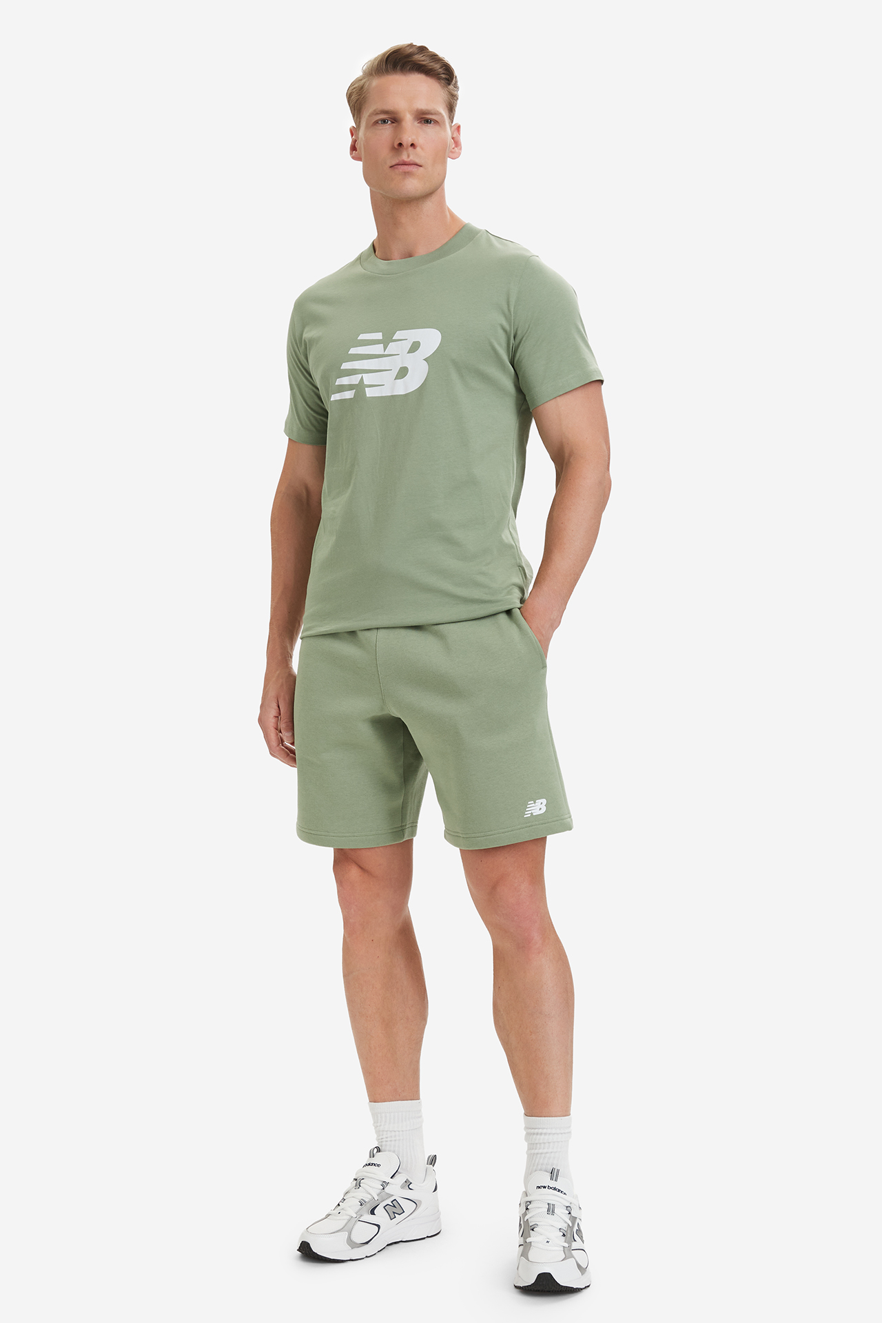 Spodenki męskie NEW BALANCE MS43903AAR Zielony jasny