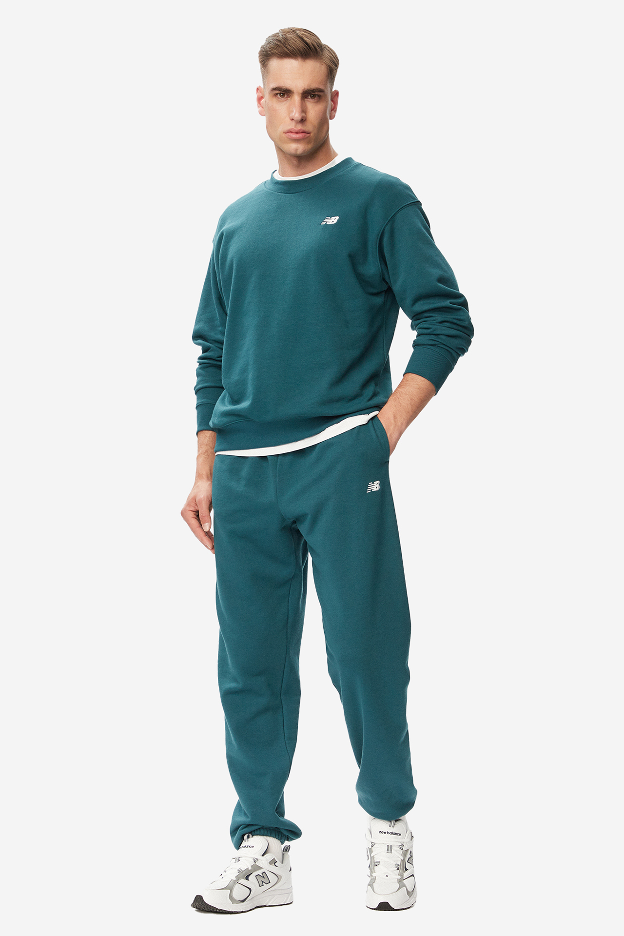Bluza NEW BALANCE MT41507AAV Zielony ciemny