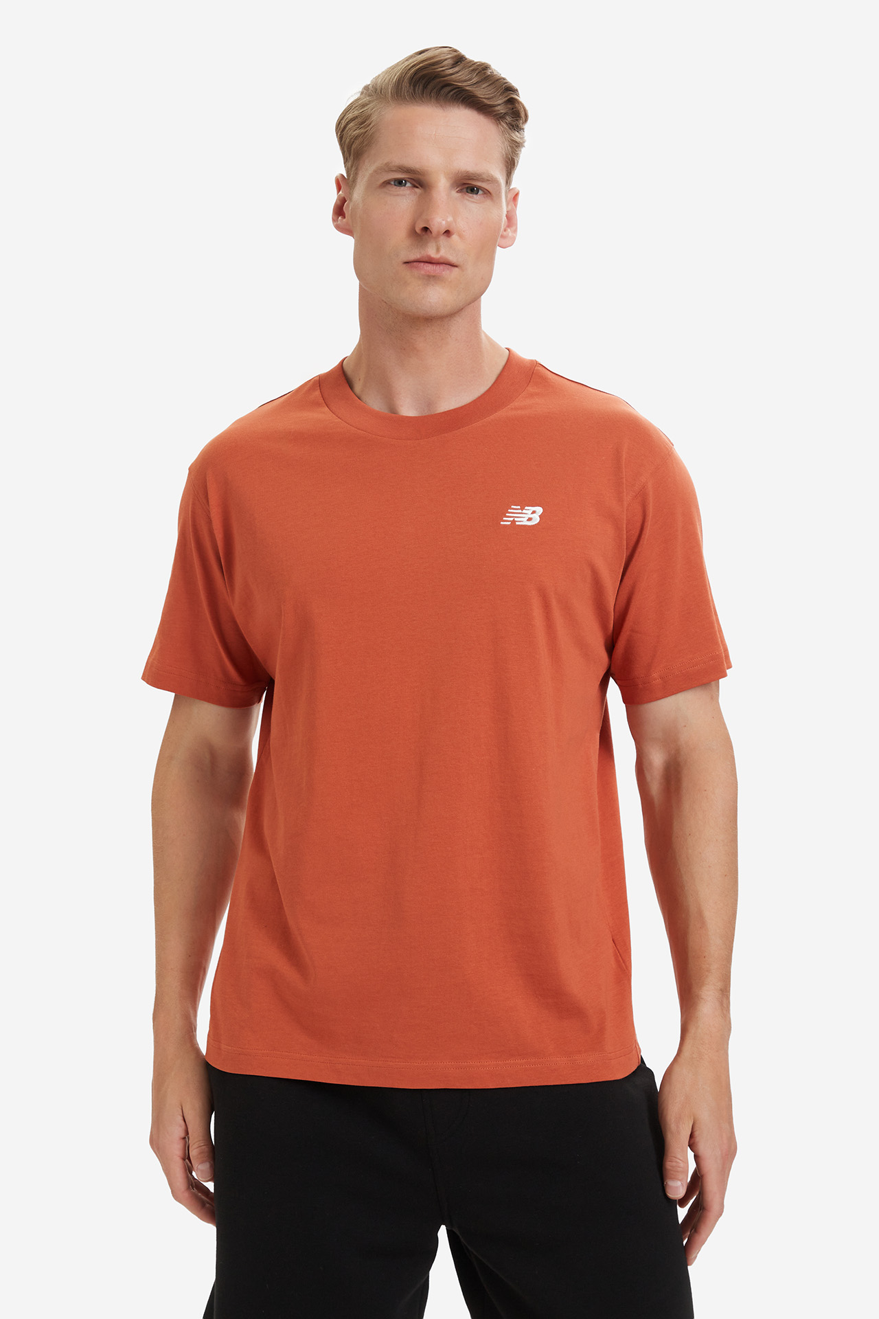 T-shirt NEW BALANCE MT41509CNN Pomarańczowy