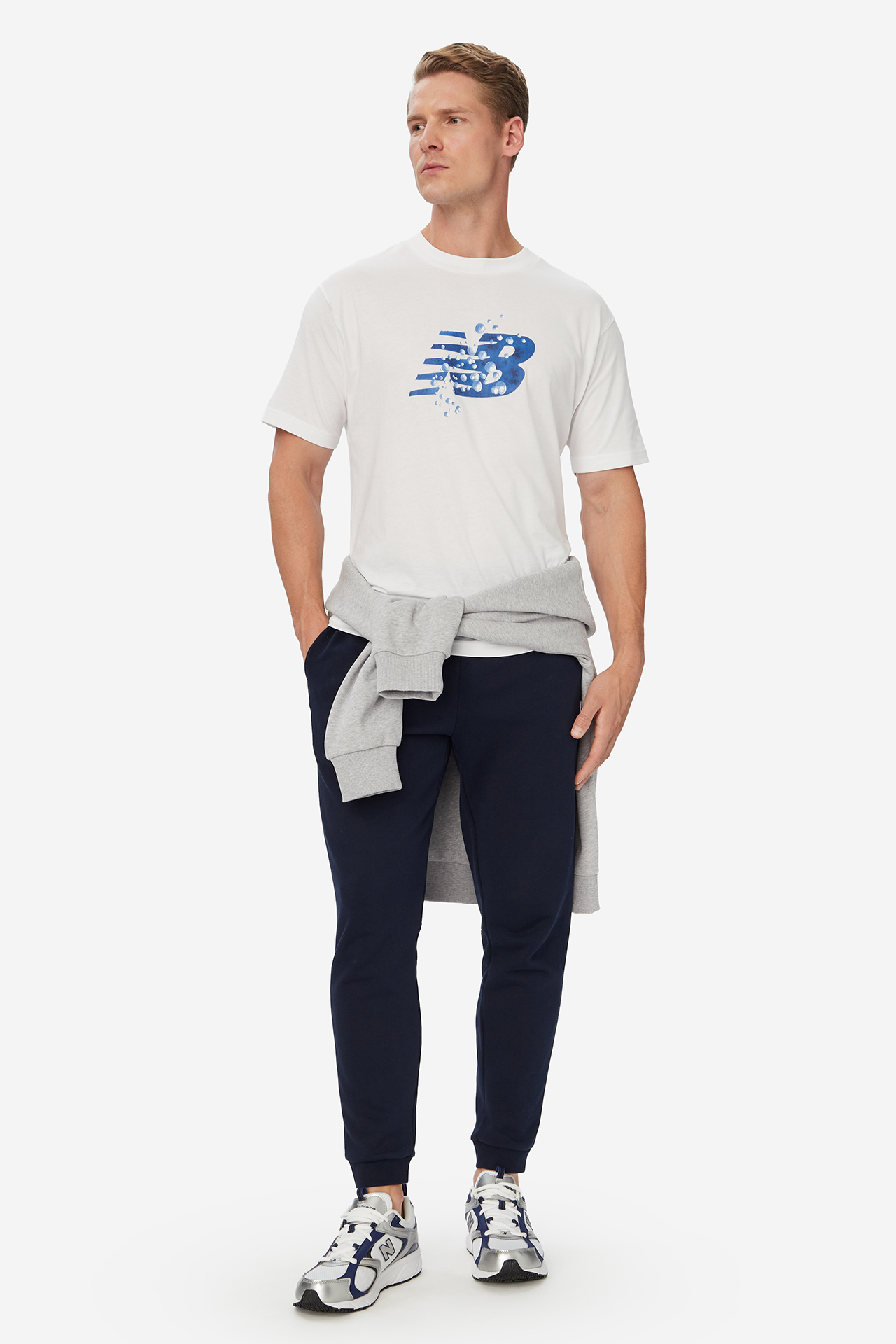 T-shirt NEW BALANCE MT61Z286WT Biały