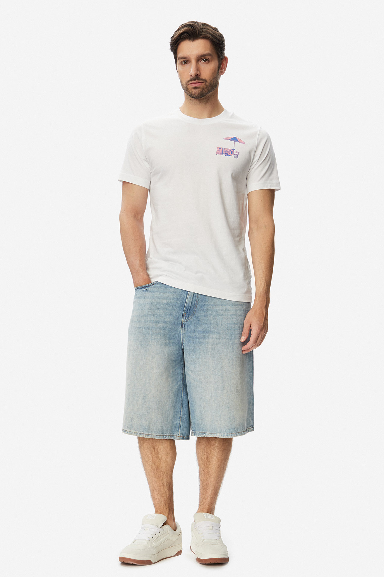 T-shirt NEW BALANCE MT61T2QHWT Biały