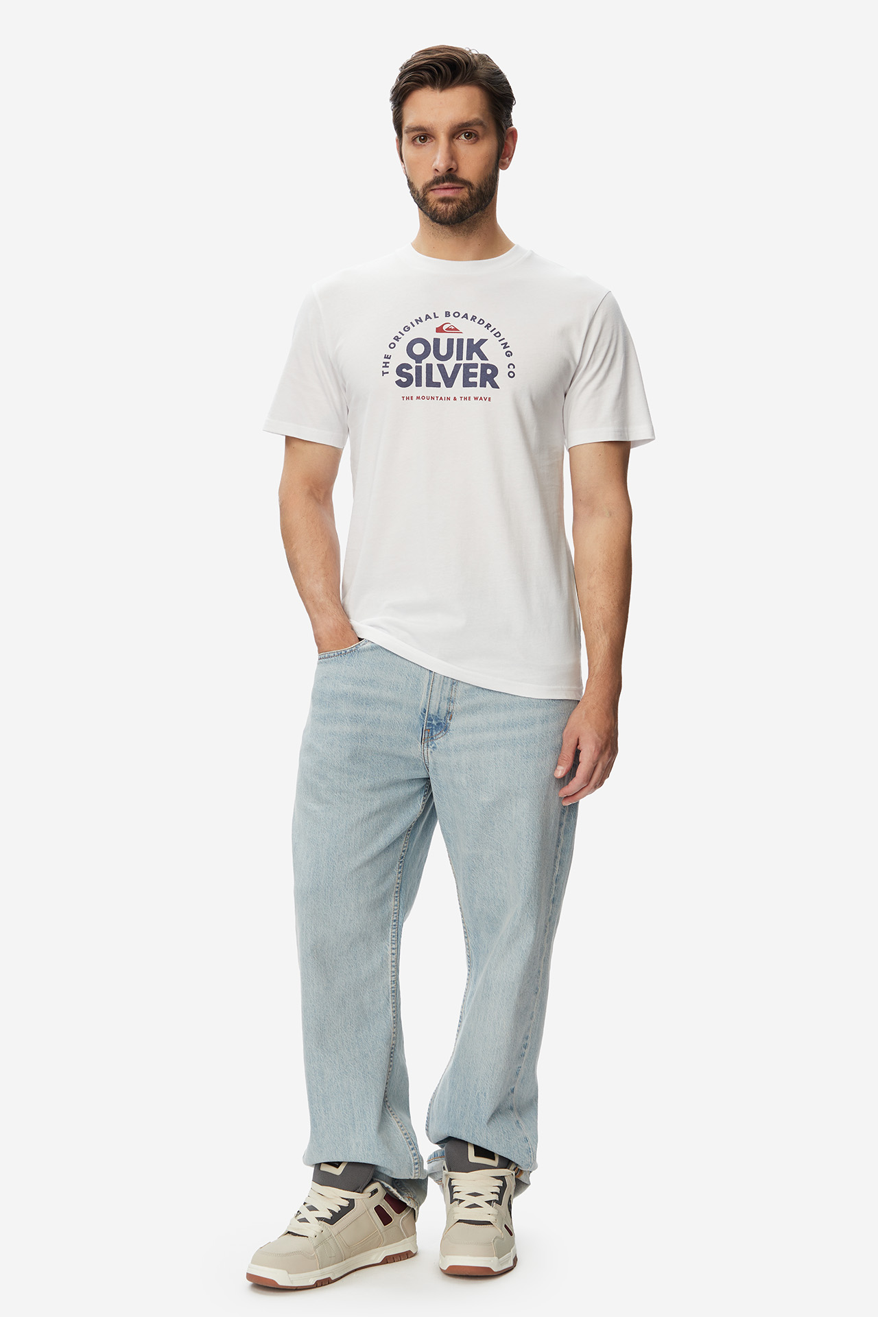 T-shirt QUIKSILVER EQYZT08260-WBB0 Biały