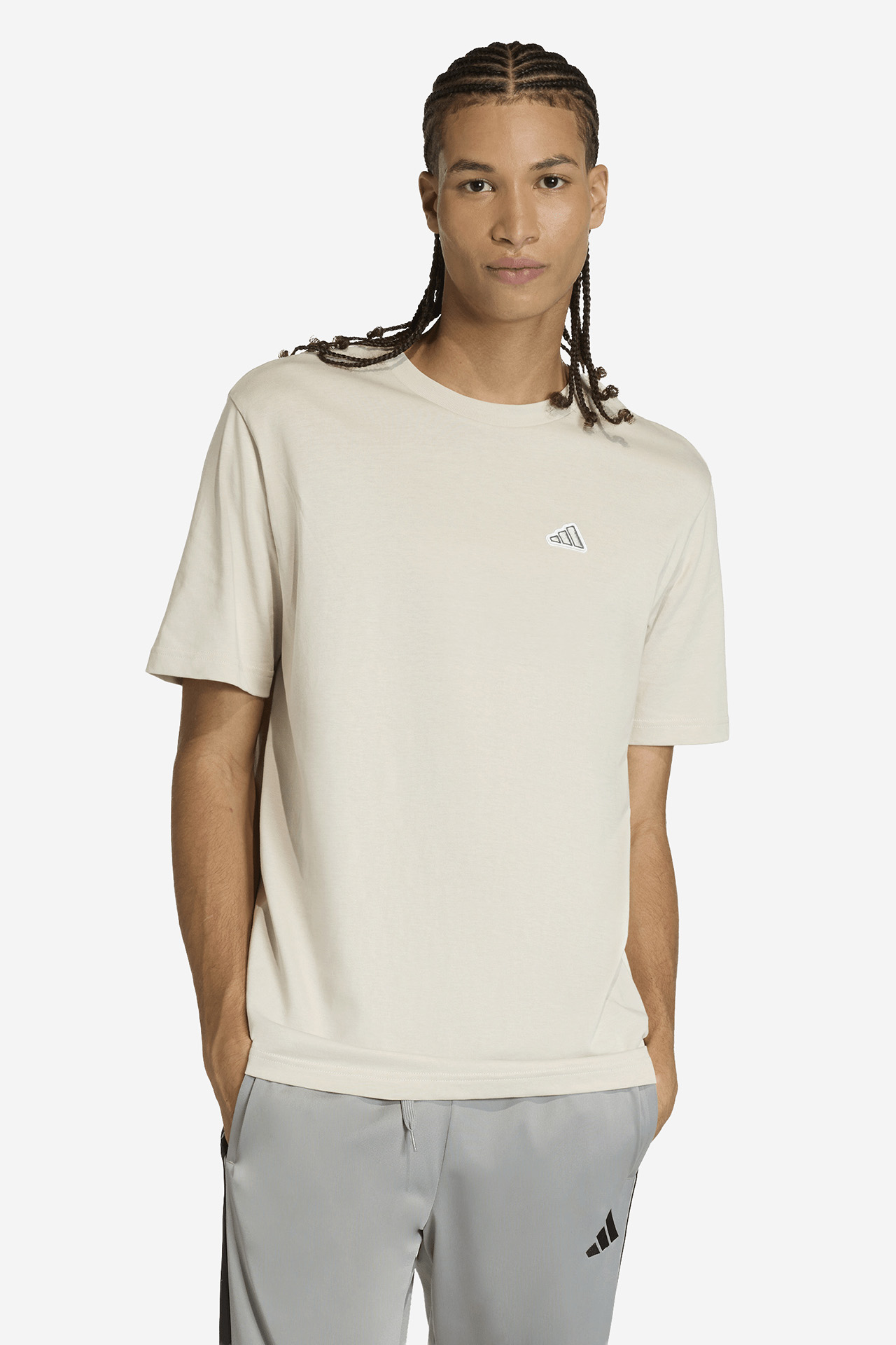 T-shirt adidas KT4445 Kremowy