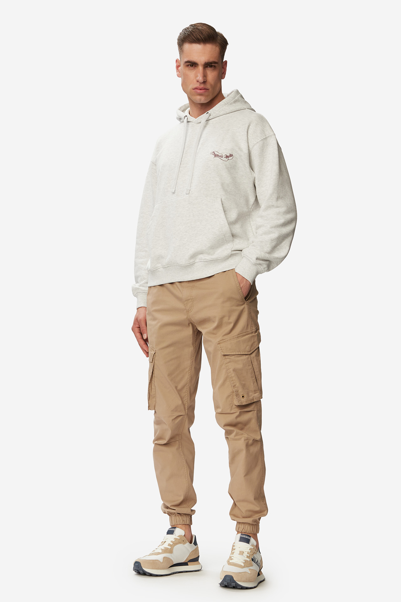 JACK&JONES 12292485-BRIGHT-WHITE-MELANGE MIX