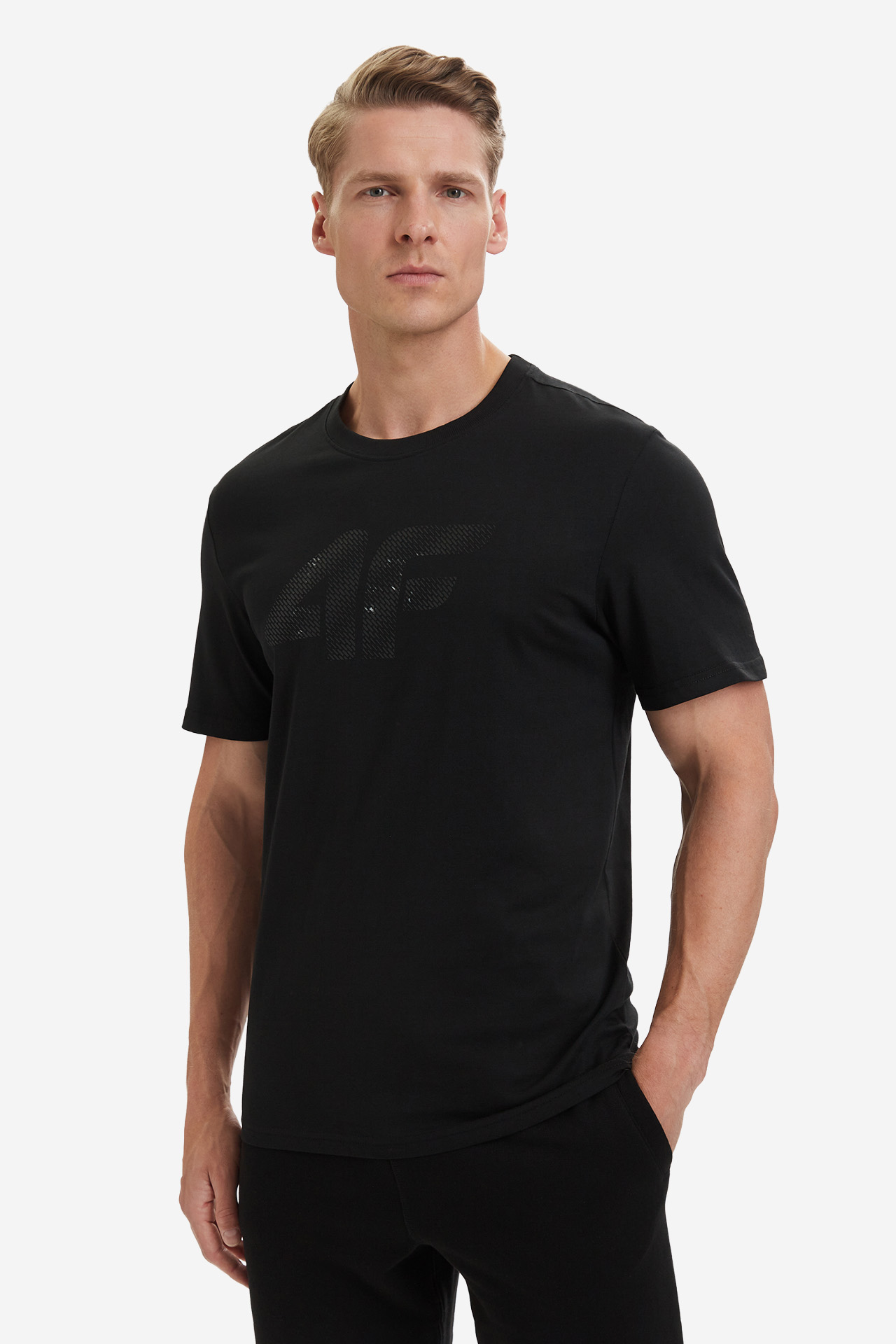 T-shirt 4F 4FWMM00TTSHM3342-20S Czarny