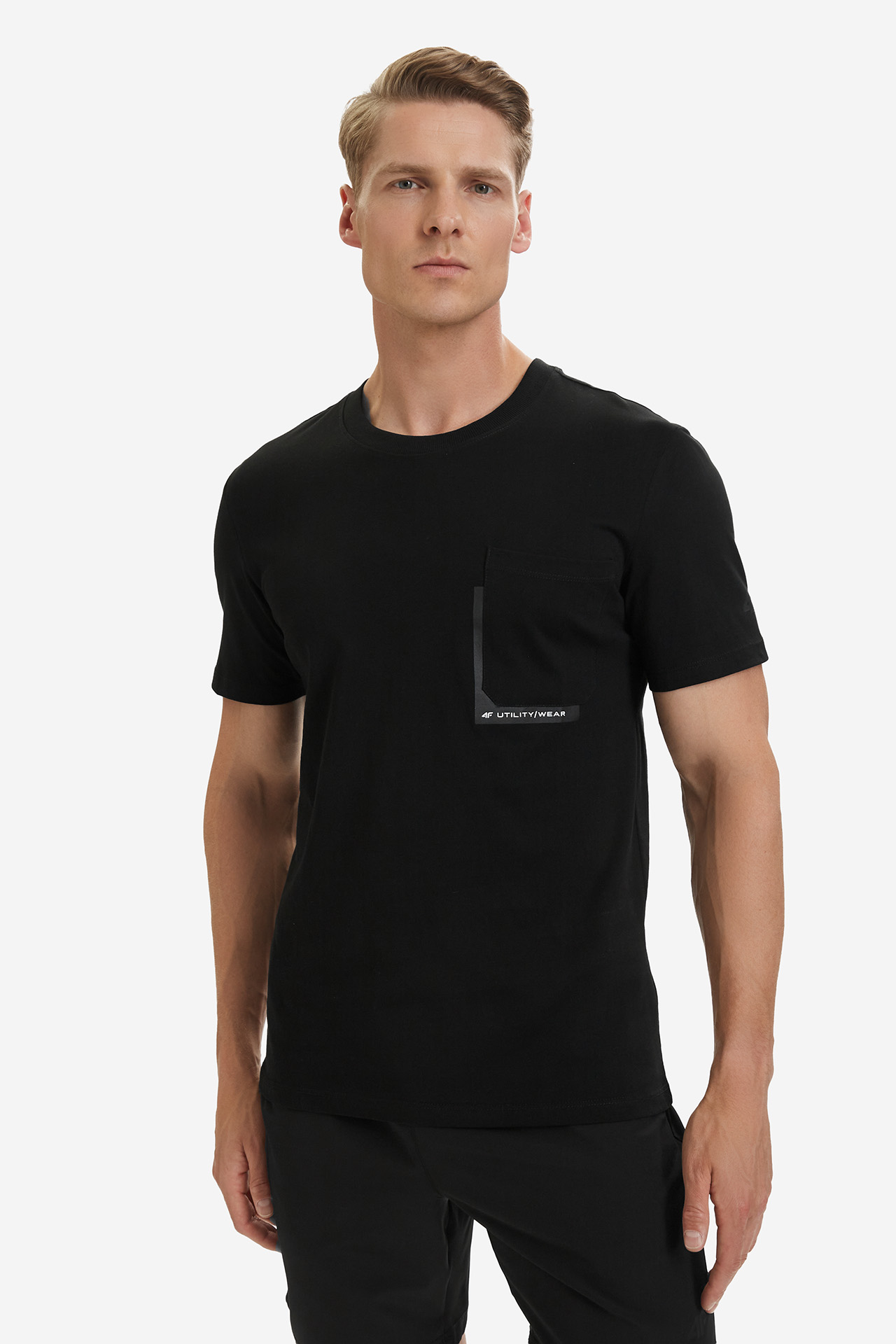 T-shirt 4F 4FWSS26TTSHM2663-20S Czarny