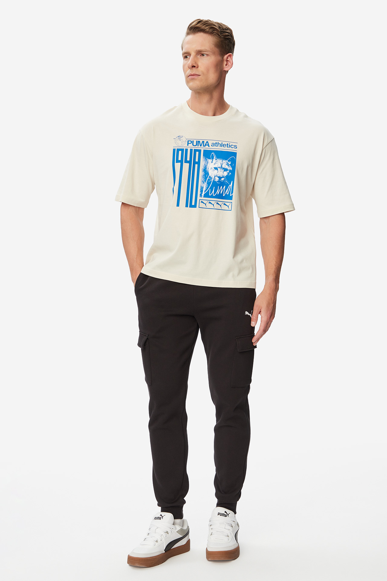 T-shirt PUMA 691785-87 Kremowy