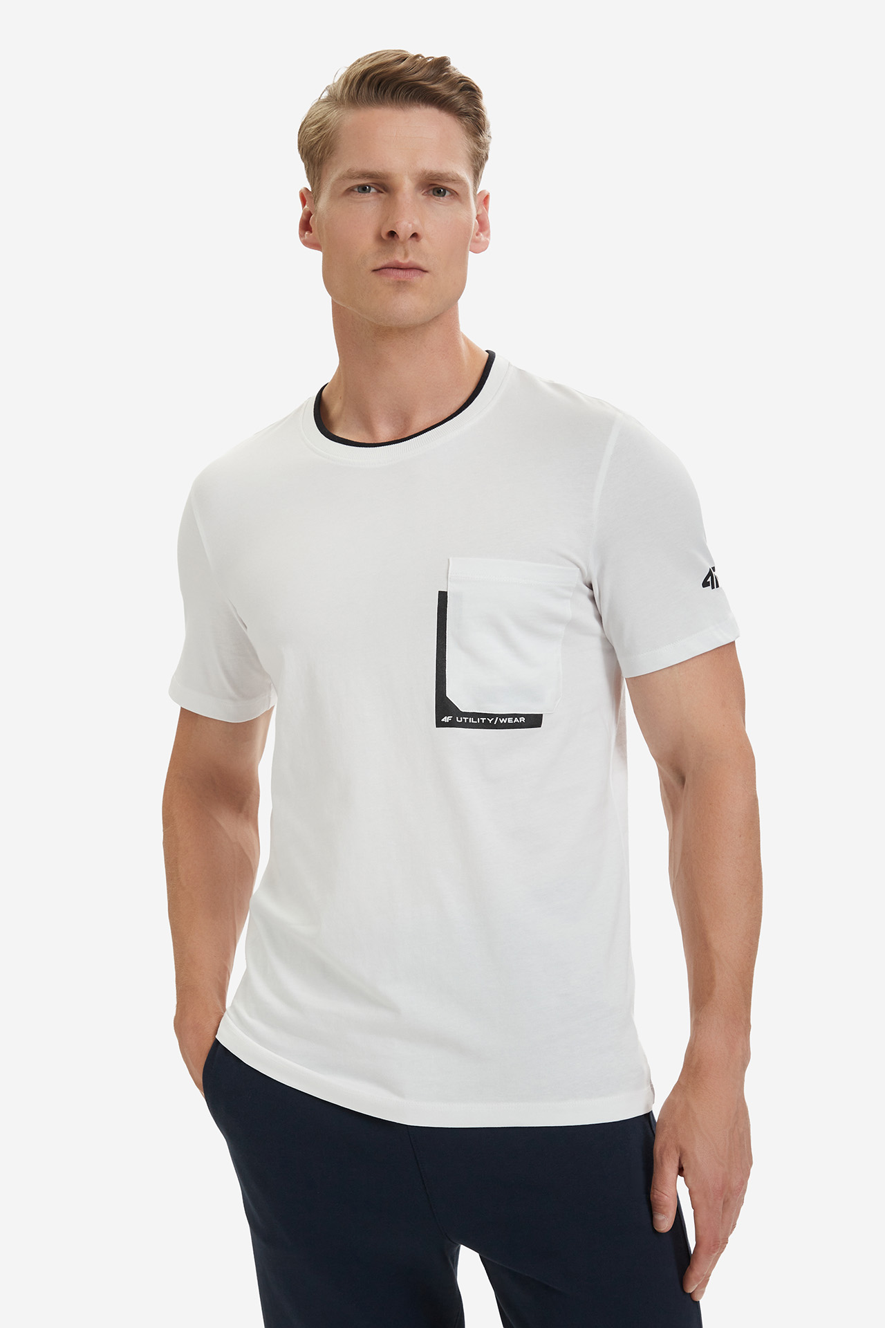 T-shirt 4F 4FWSS26TTSHM2663-10S Biały