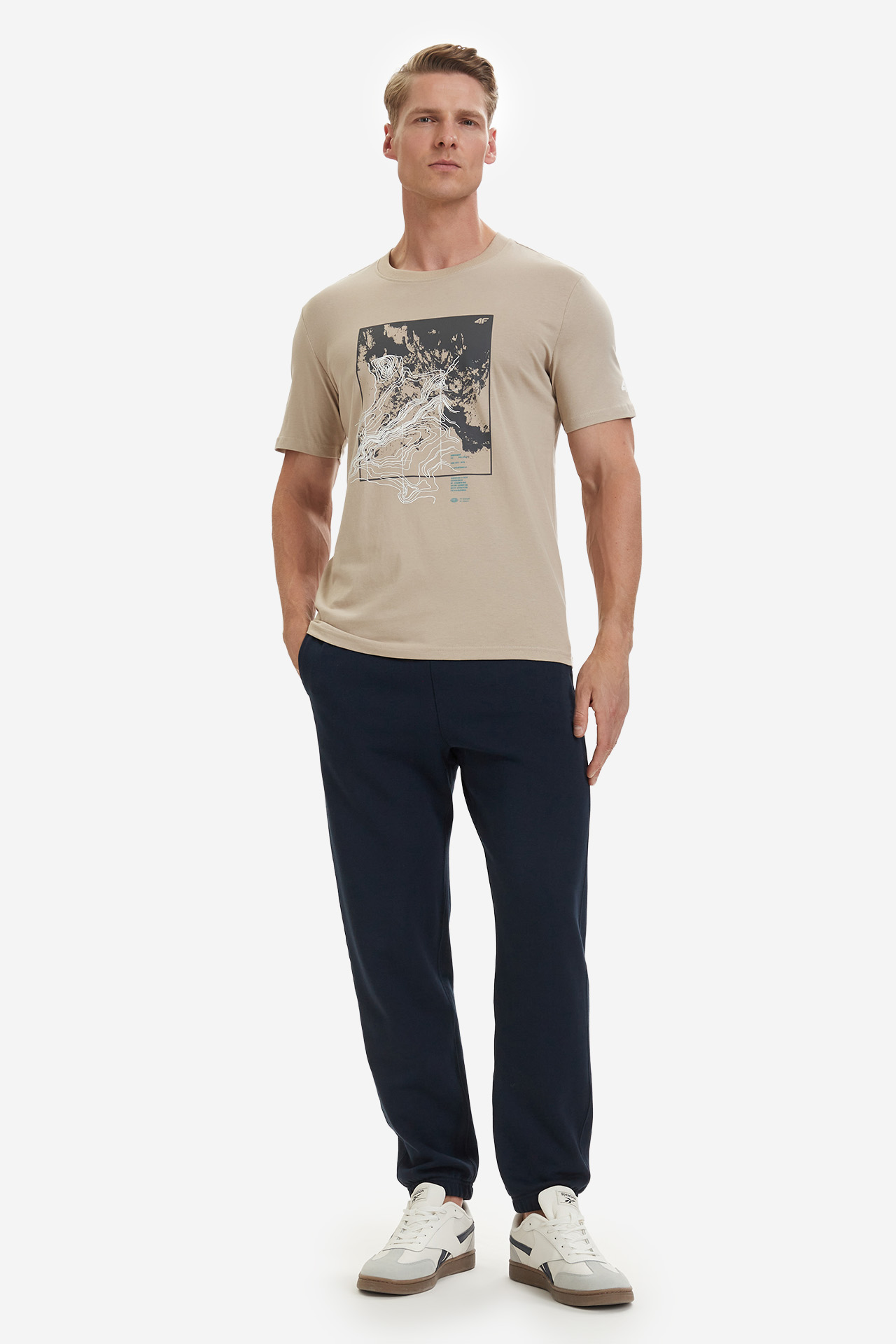 T-shirt 4F 4FWSS26TTSHM2825-83S Beżowy