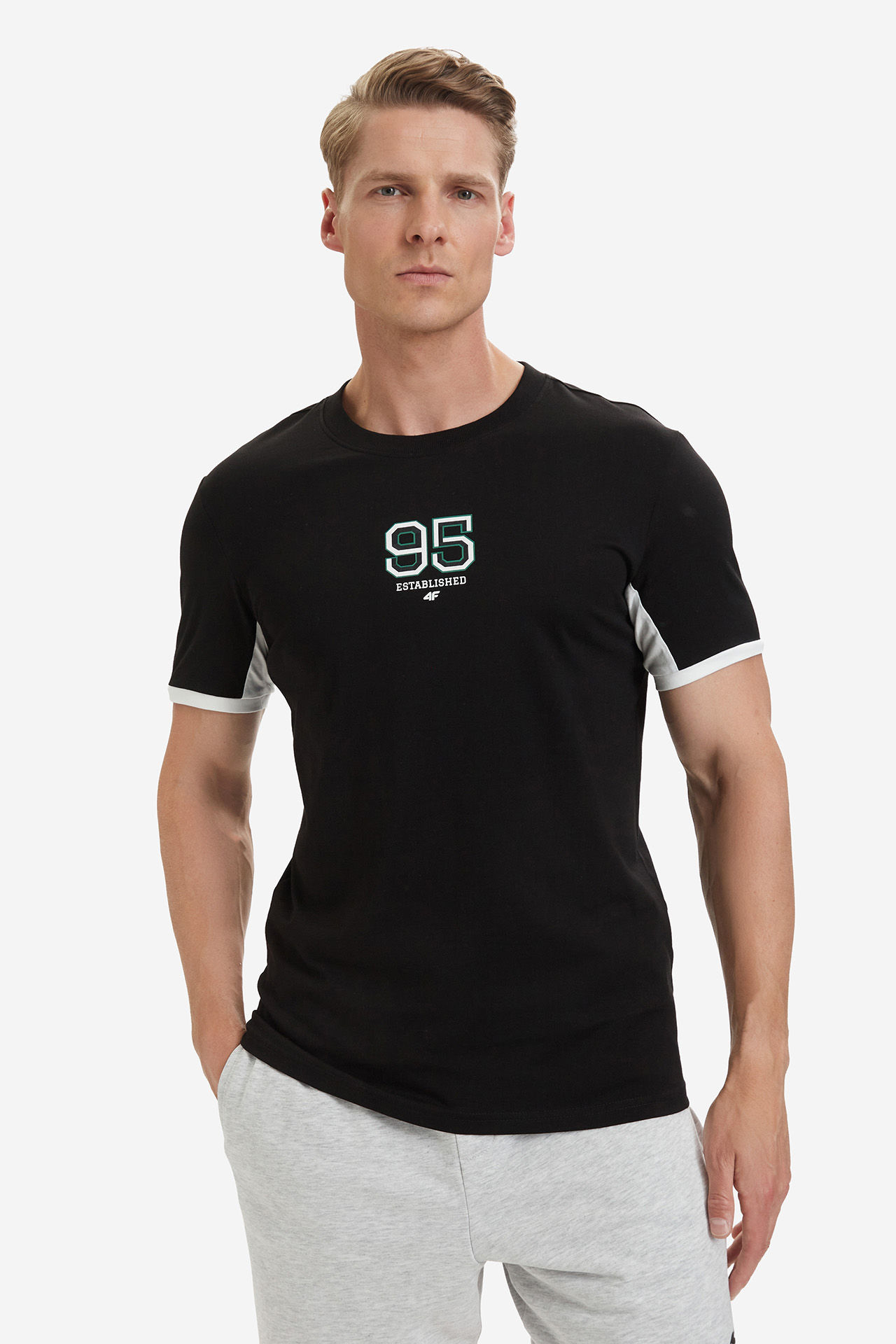 T-shirt 4F 4FWSS26TTSHM3323-20S Czarny