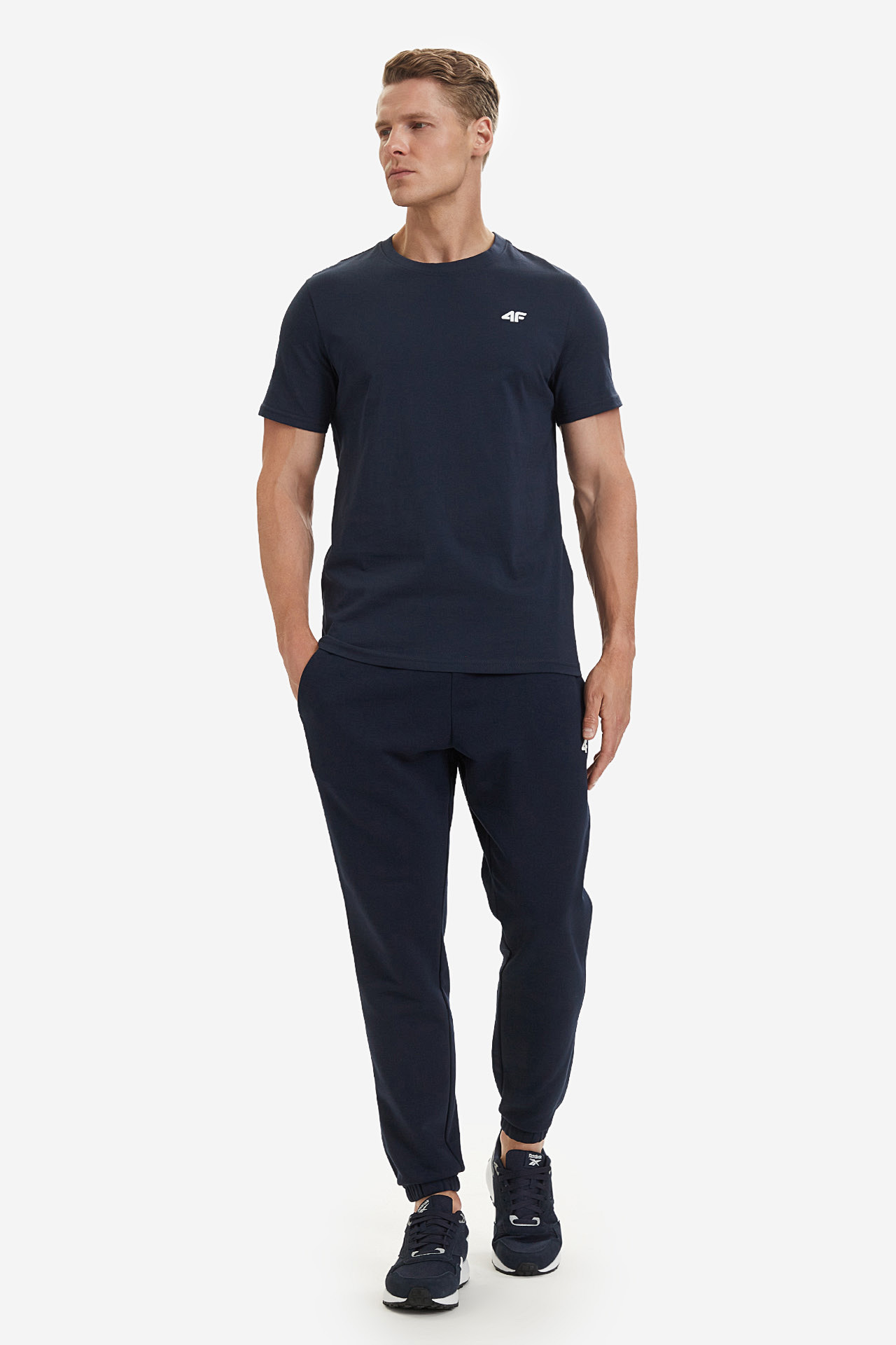 T-shirt 4F 4FWMM00TTSHM3341-31S Granatowy