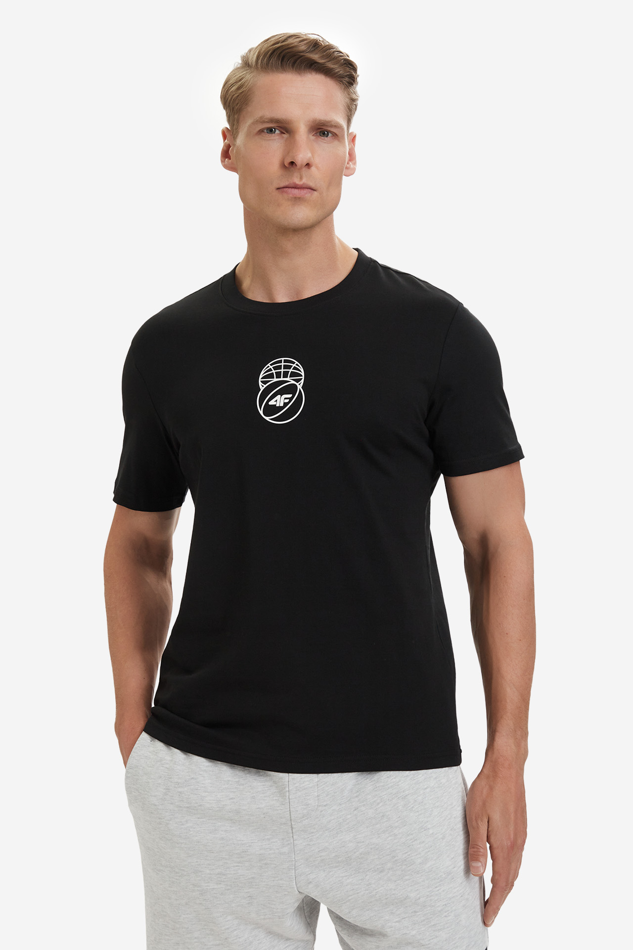 T-shirt 4F 4FWSS26TTSHM3328-20S Czarny