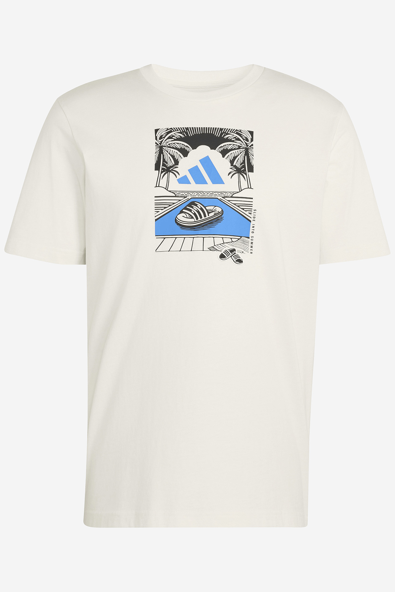 T-shirt adidas JZ5001 Kremowy
