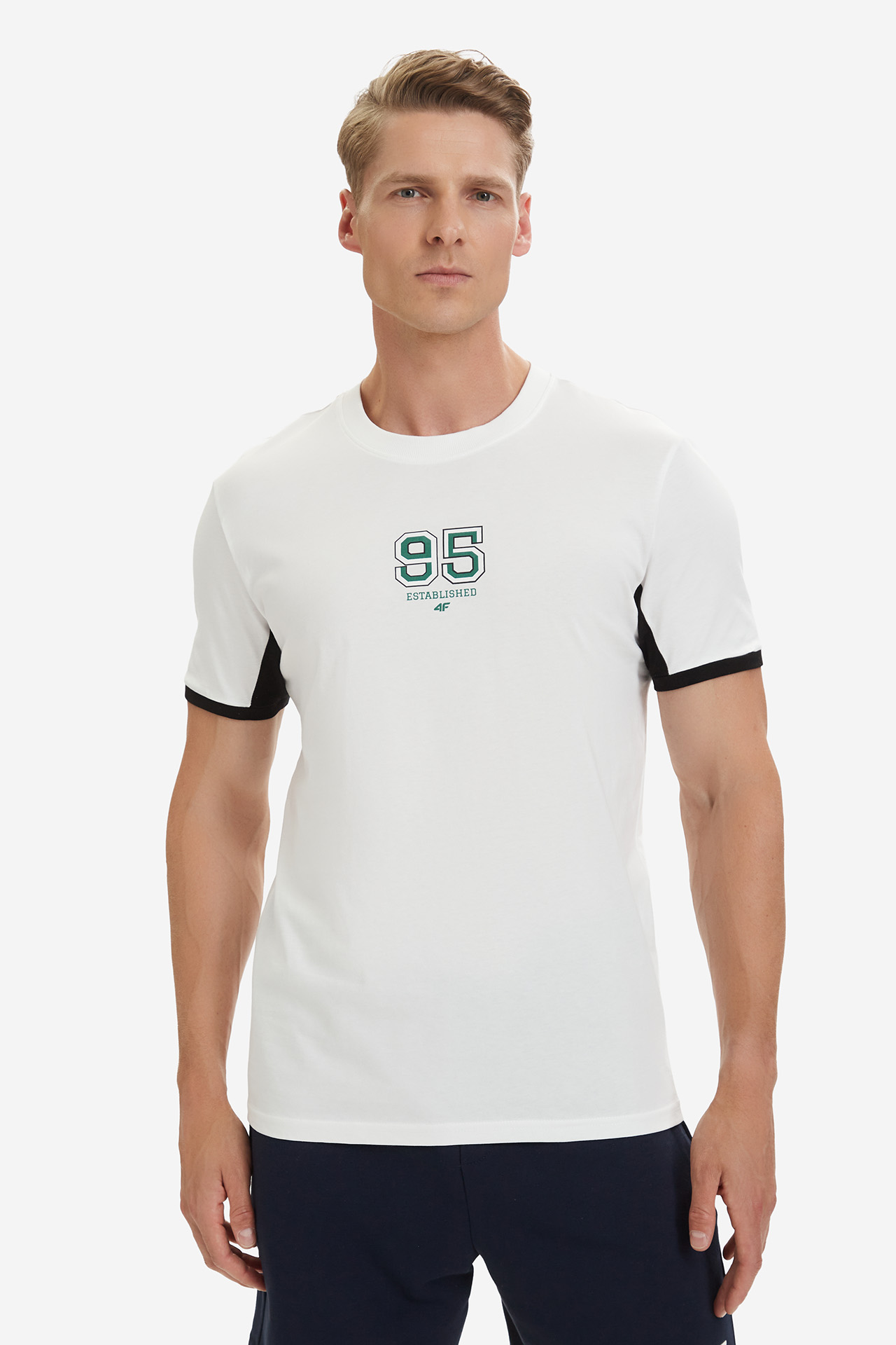 T-shirt 4F 4FWSS26TTSHM3323-10S Biały