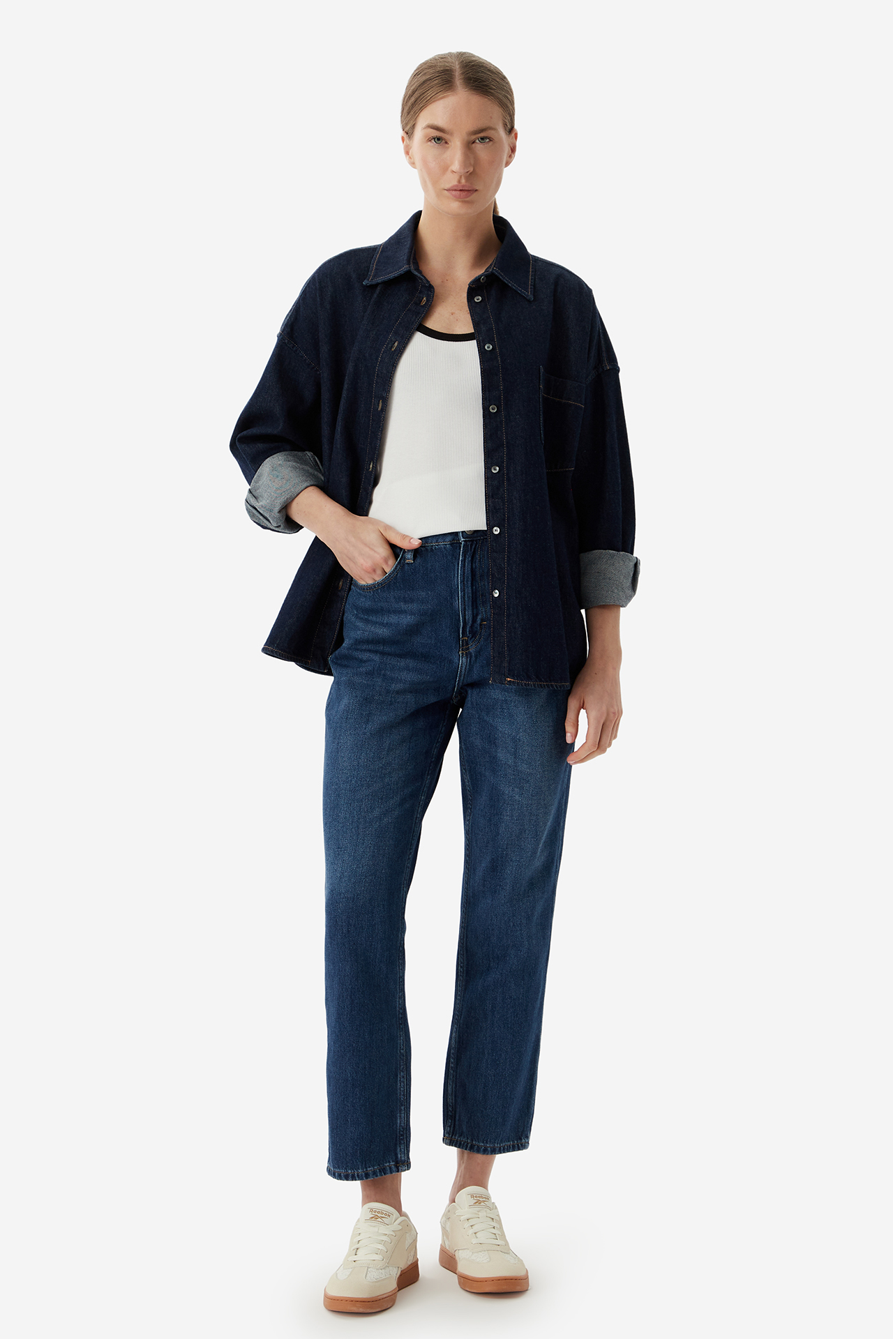 Spodnie CROSS JEANS C-4518-078 Niebieski