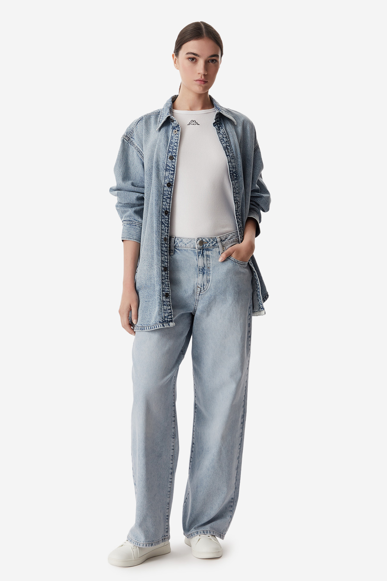 Spodnie CROSS JEANS C-5754-005 Niebieski