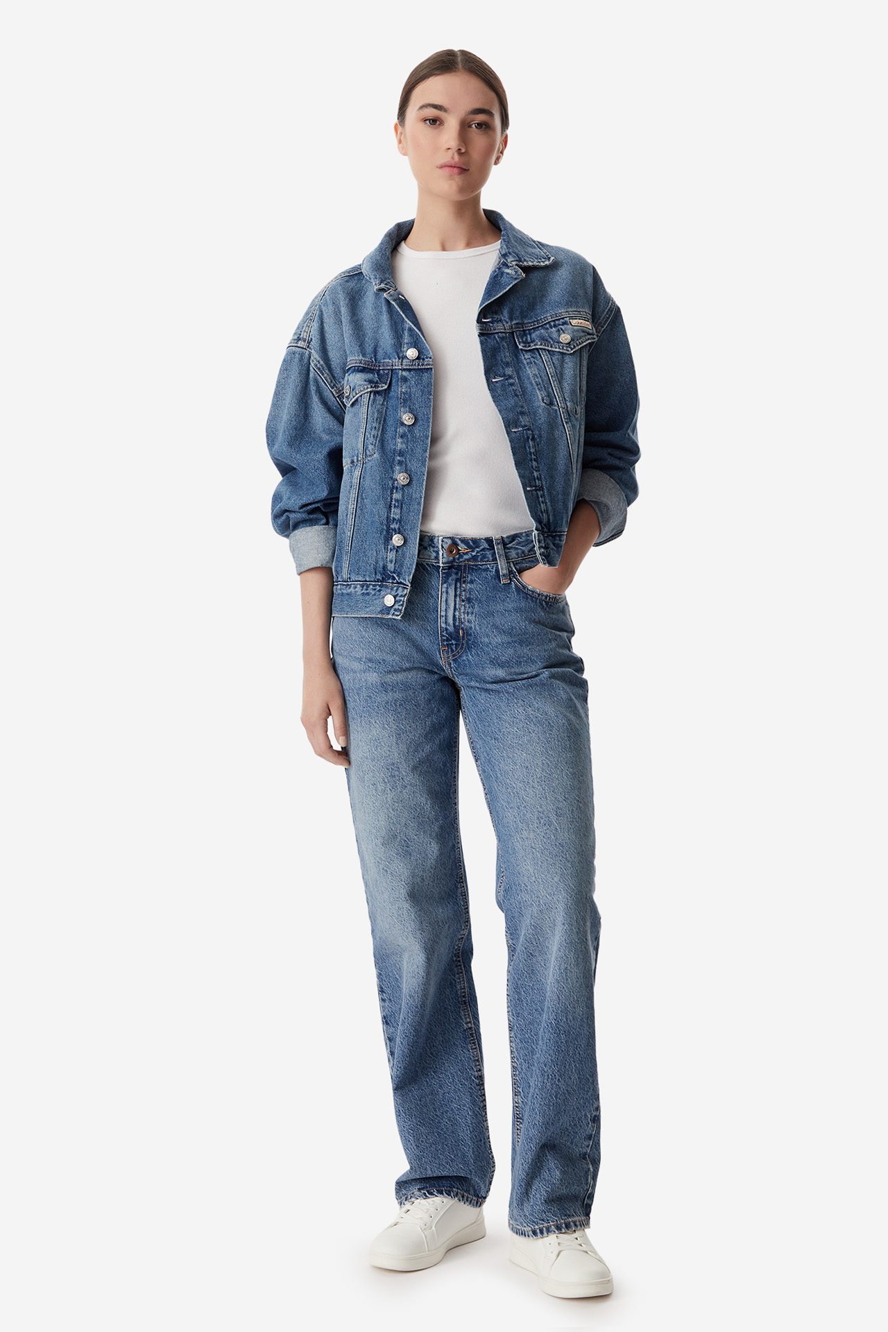 Spodnie CROSS JEANS C-5759-005 Niebieski