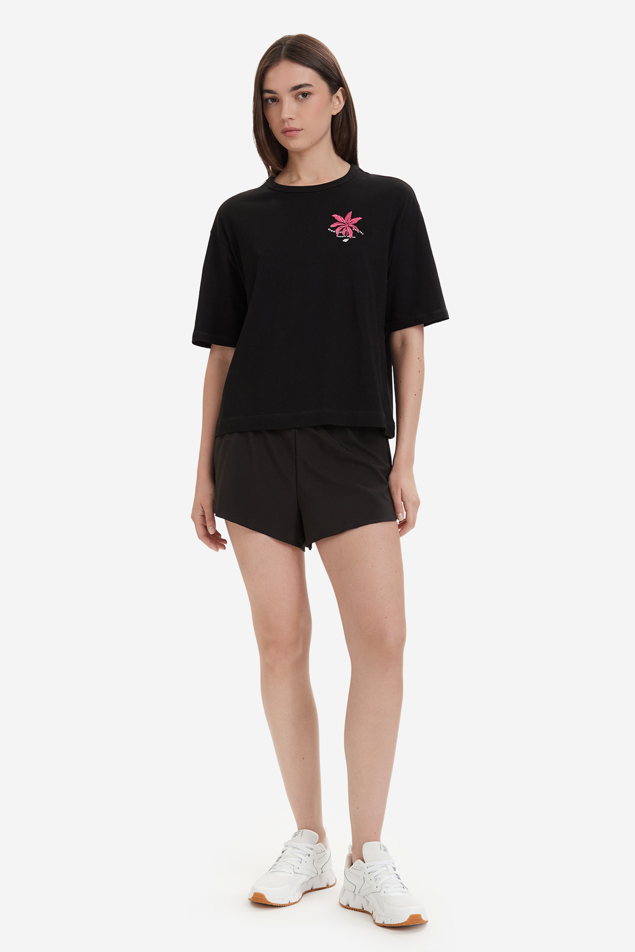 T-shirt 4F 4FWSS26TTSHF2719-20S Bordowy