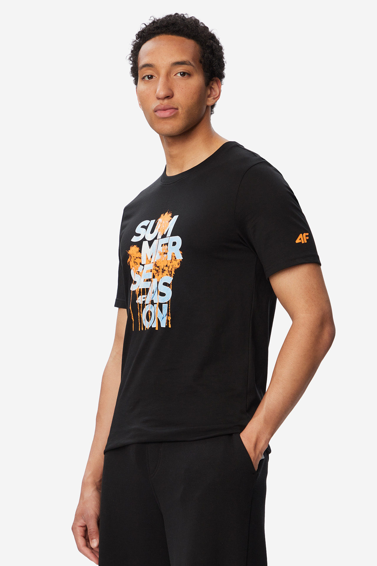 T-shirt 4F 4FWSS26TTSHM2784-20S Czarny