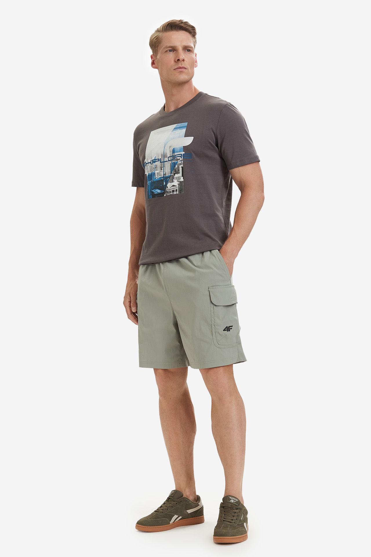 Spodenki 4F 4FWSS26TSHOM689-43S Khaki