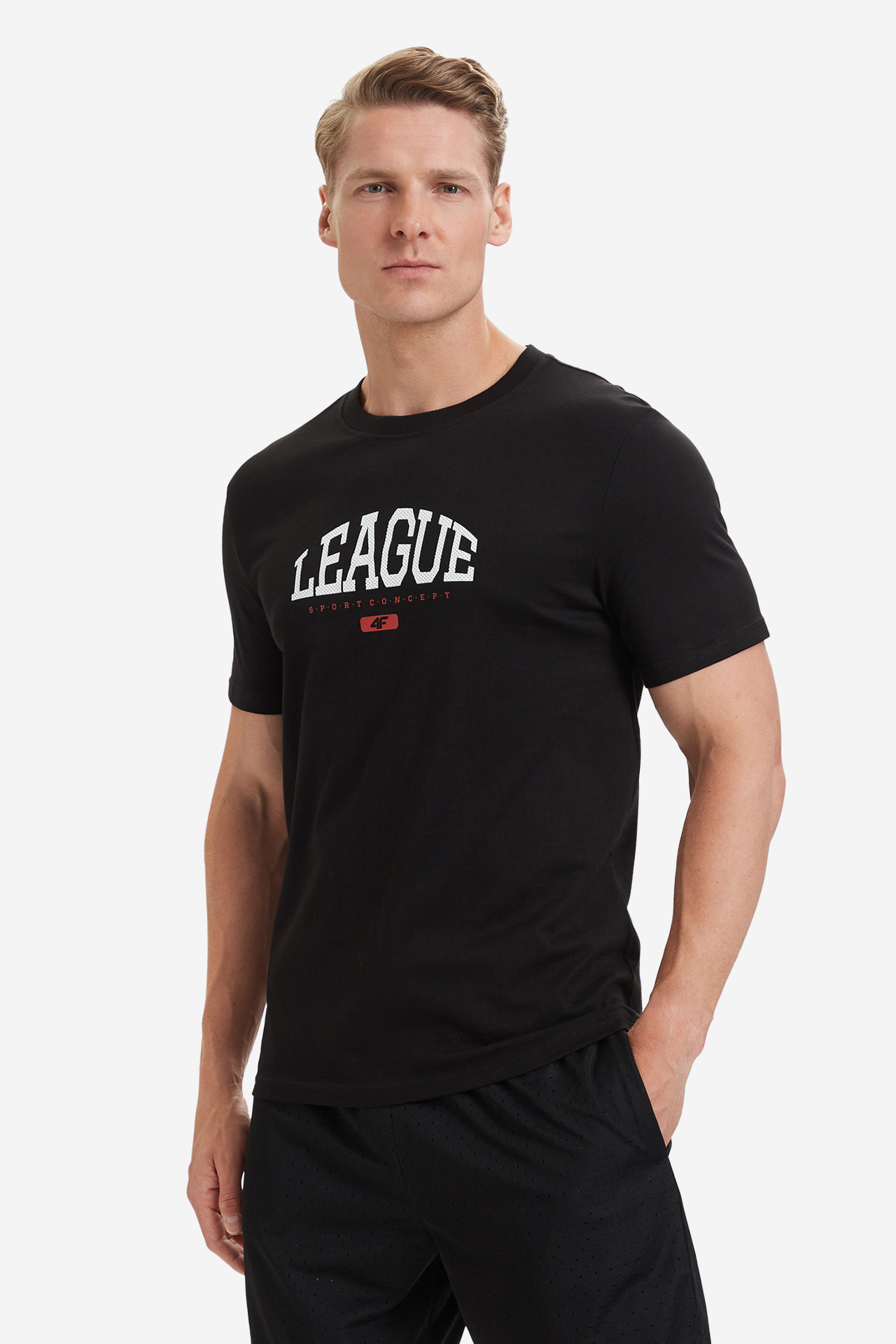 T-shirt 4F 4FWSS26TTSHM3326-20S Czarny