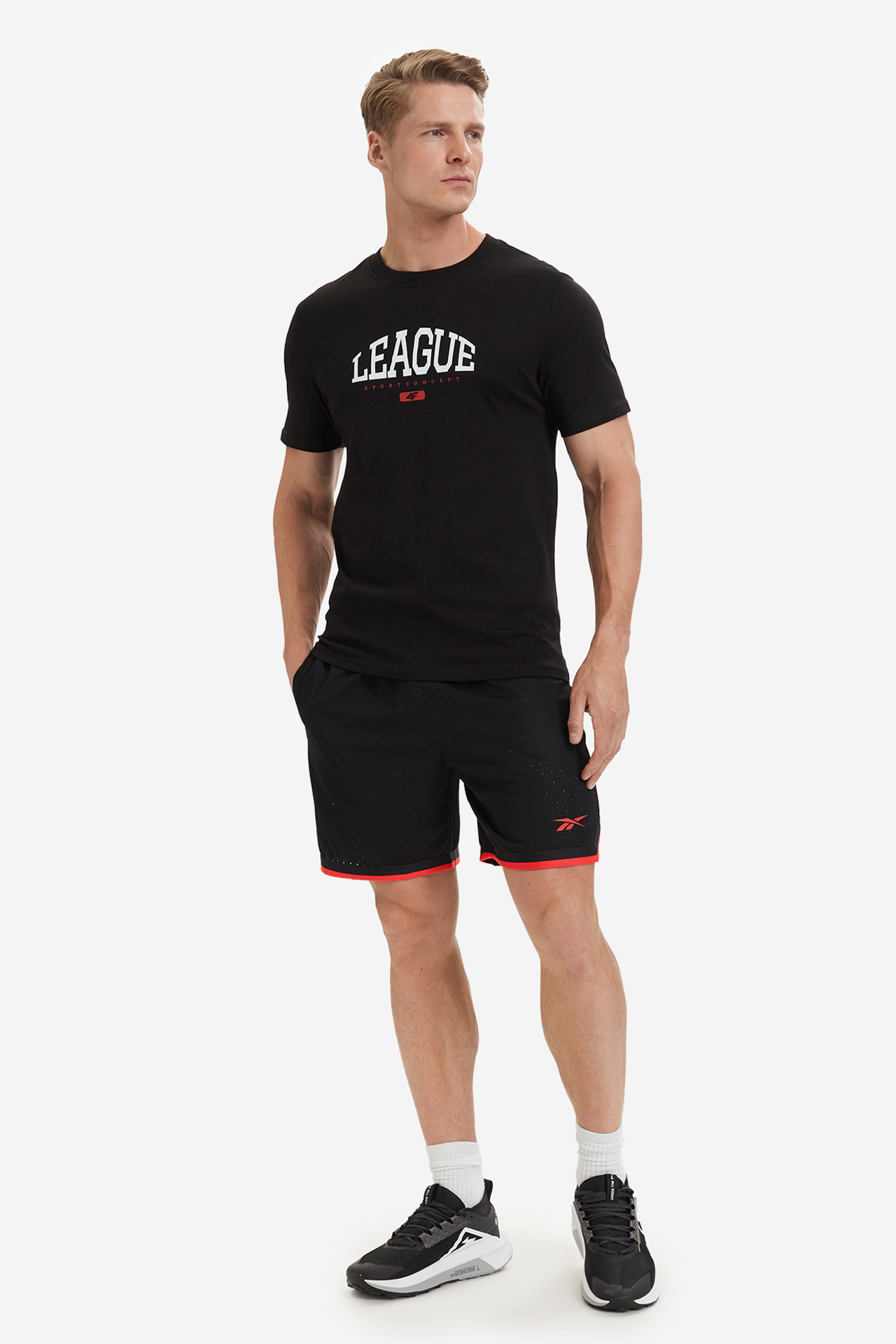 T-shirt 4F 4FWSS26TTSHM3326-20S Czarny