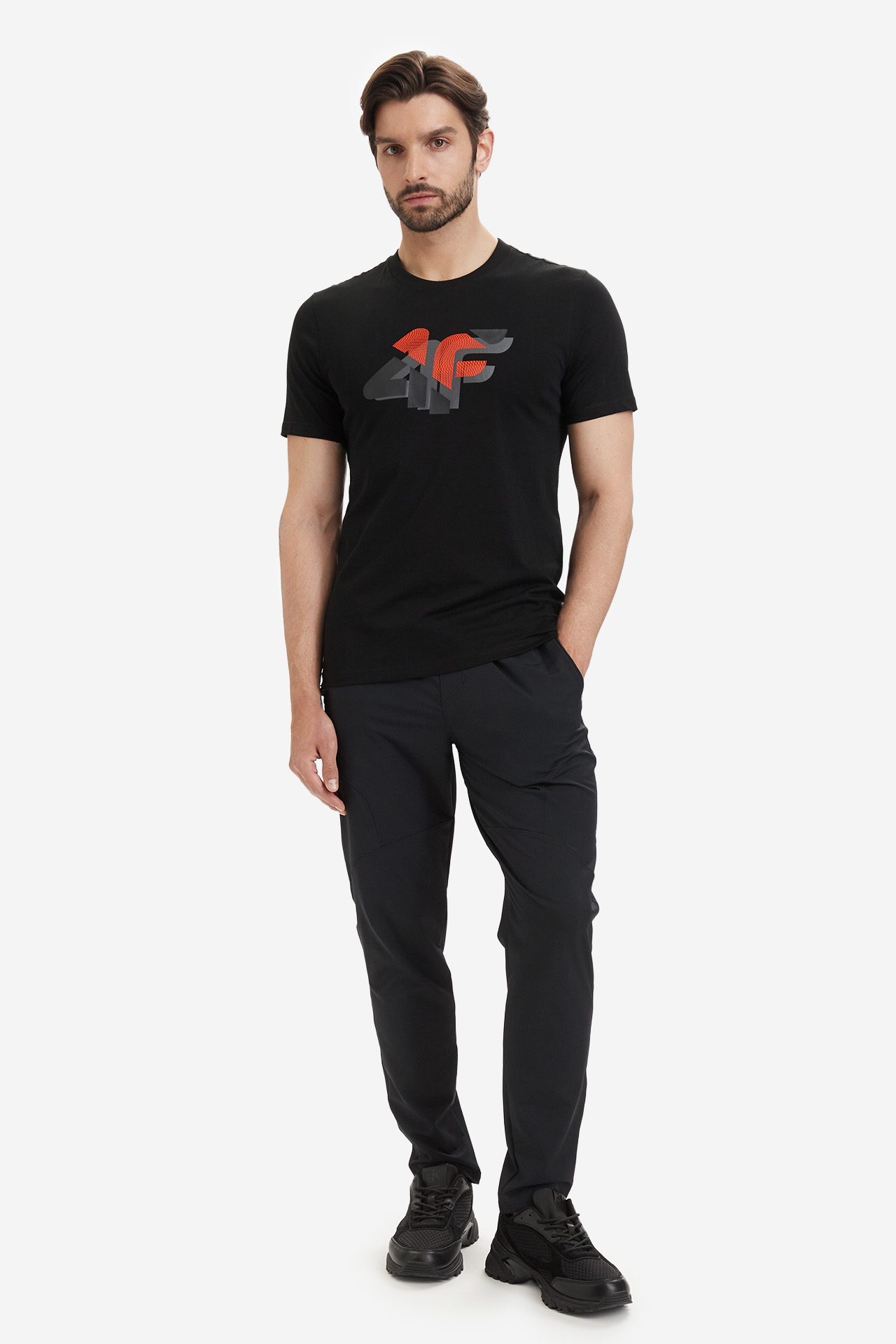 T-shirt 4F 4FWSS26TTSHM2667-20S Czarny