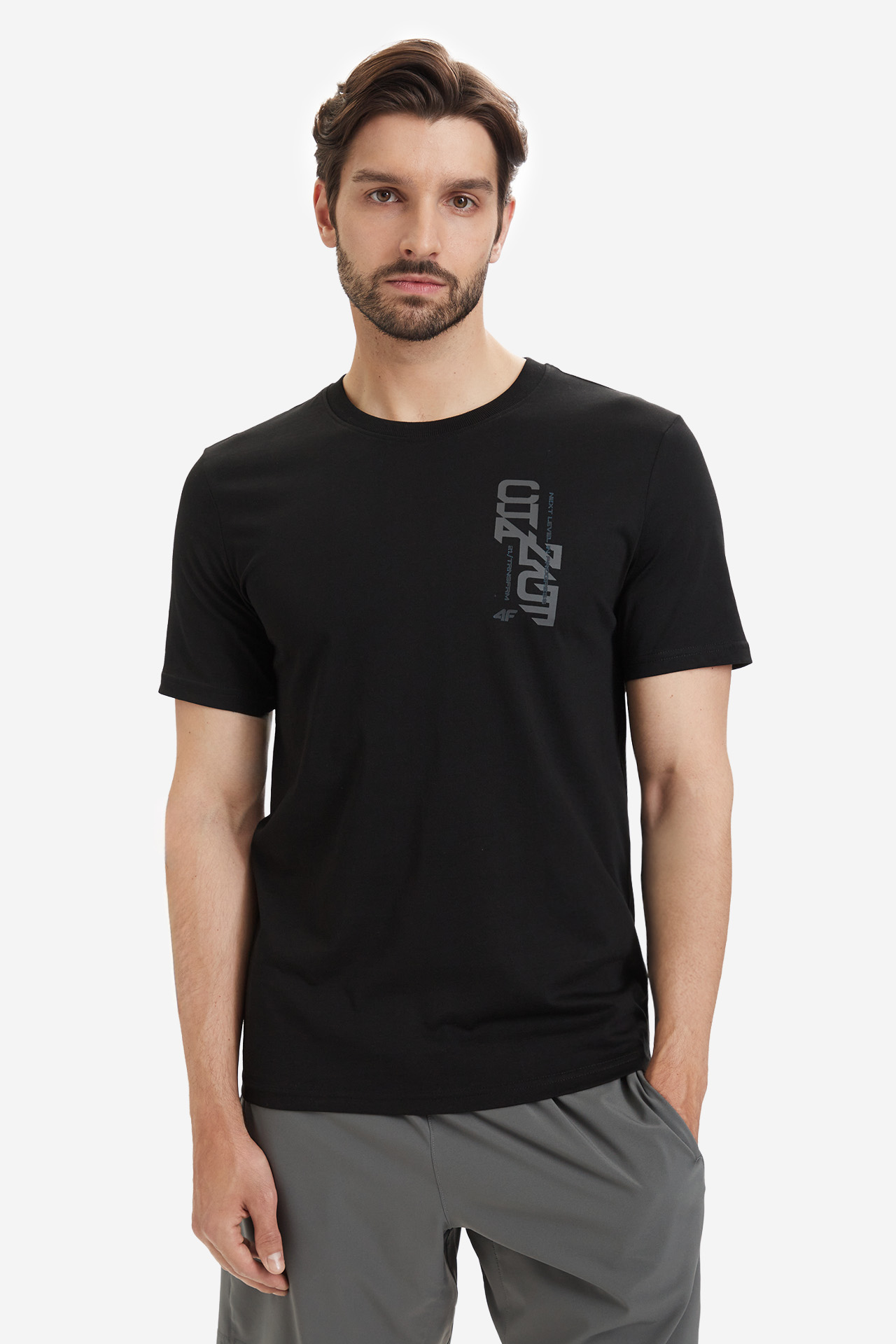 T-shirt 4F 4FWSS26TTSHM2665-20S Czarny
