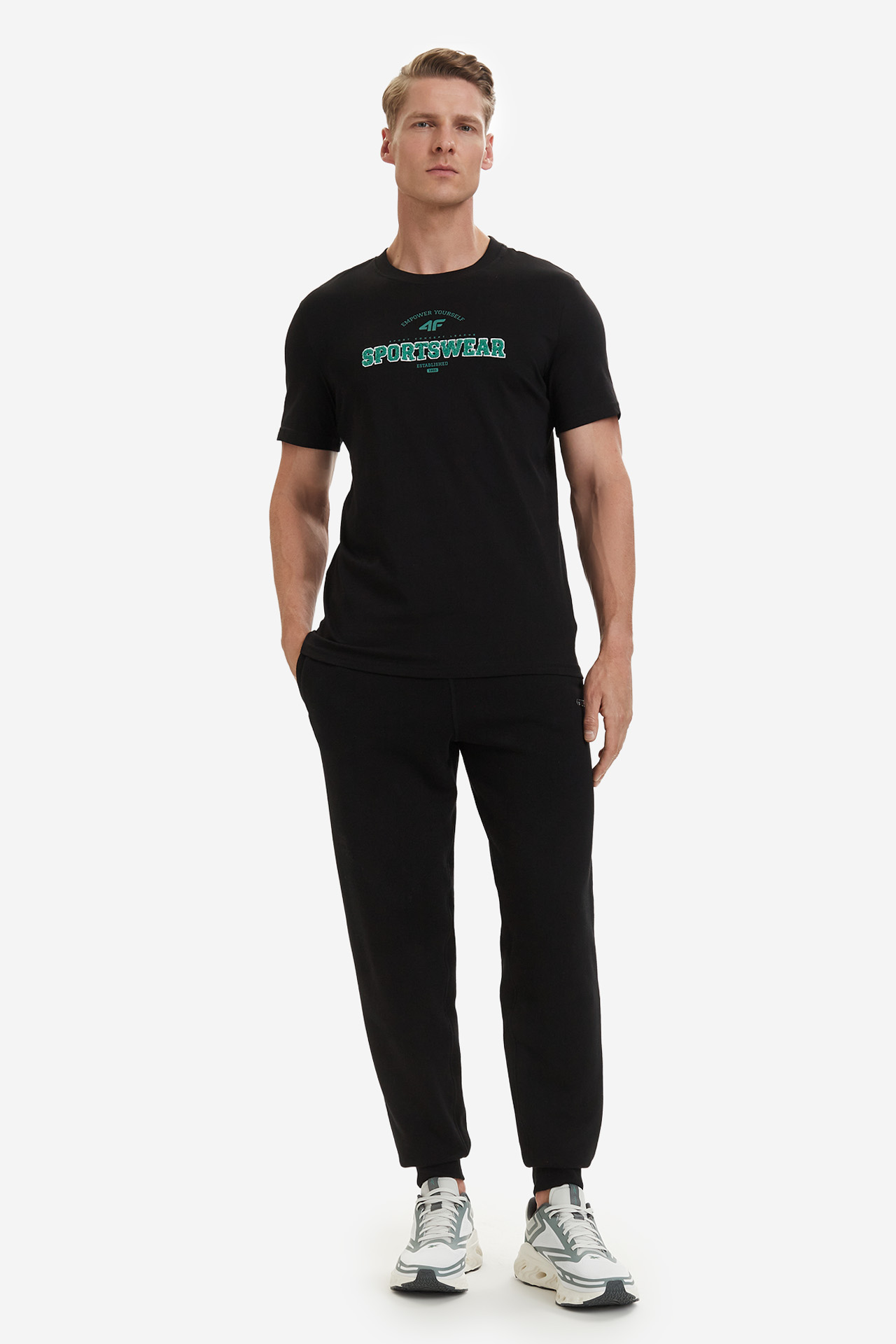 T-shirt 4F 4FWSS26TTSHM3324-20S Czarny