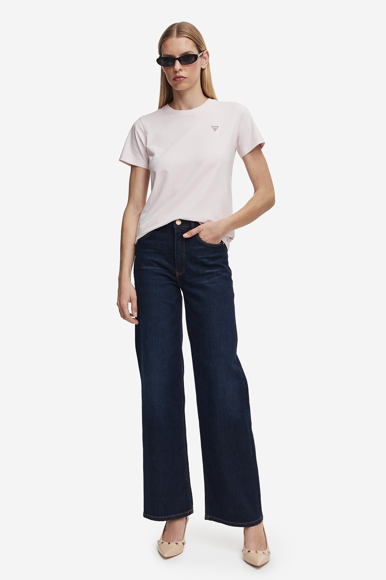 T-shirt GUESS JEANS W4YI10J1314-G491 Różowy