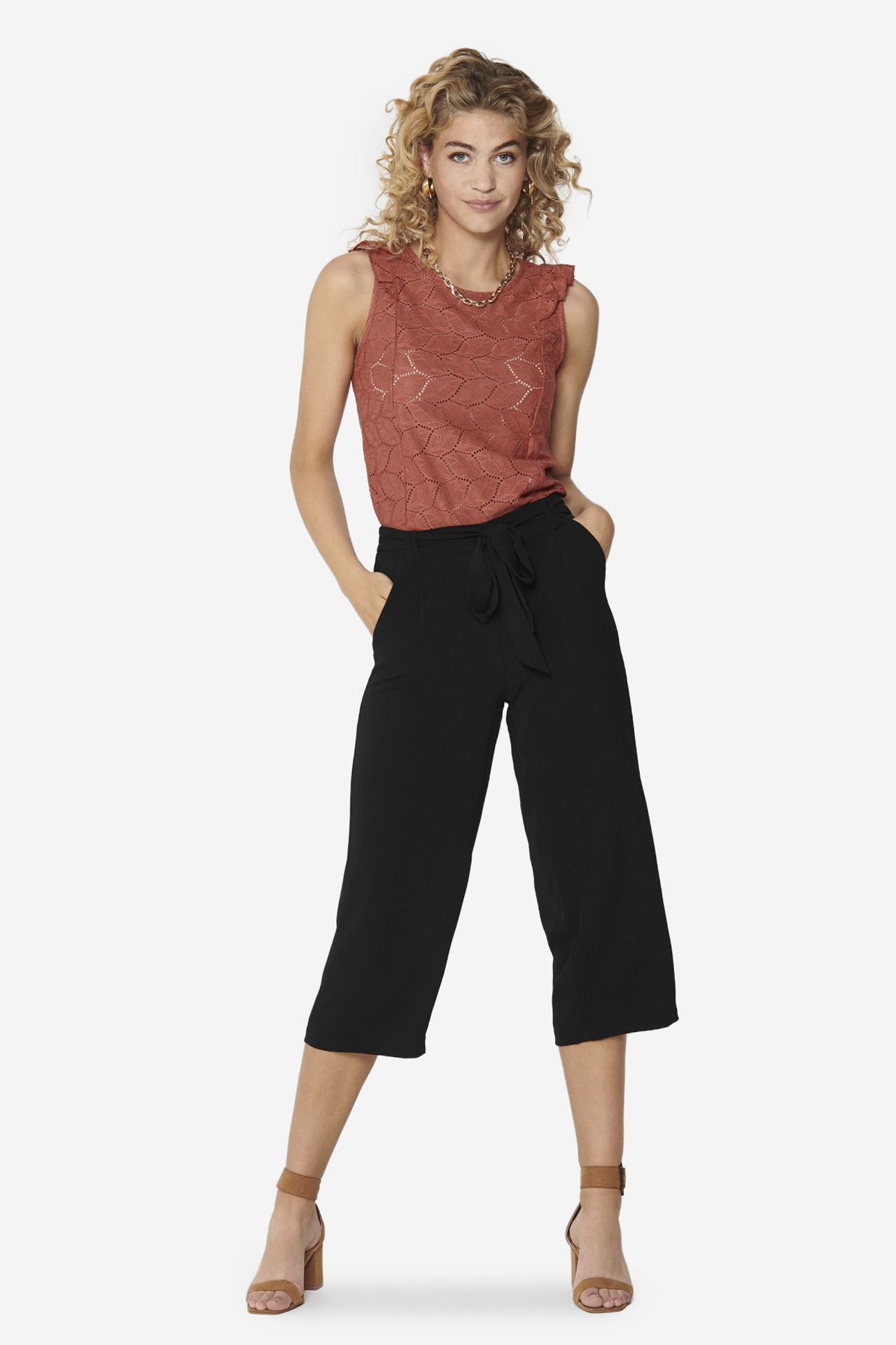 Spodnie ONLY 15174974-BLACK Czarny